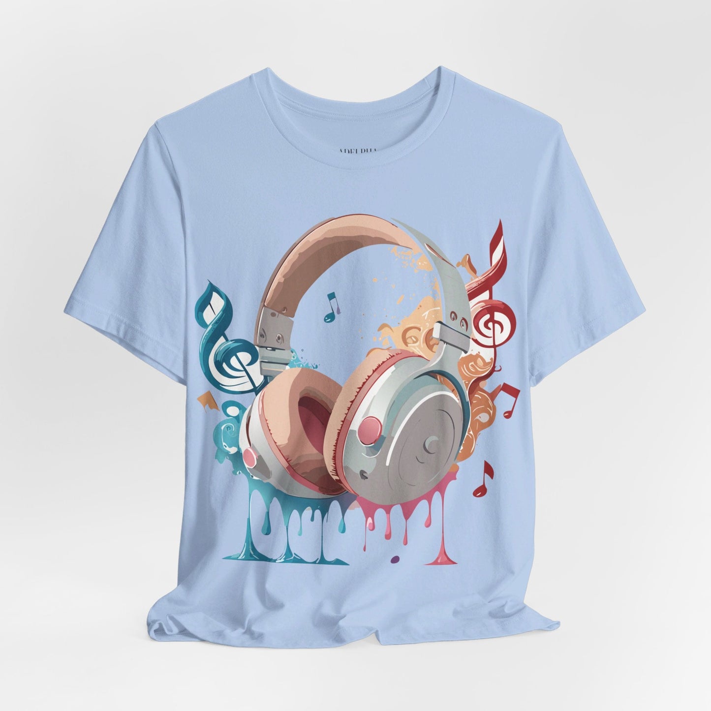 Music Graphic Unisex 100 Cotton Vintage Art with Musical Elements Tee 97