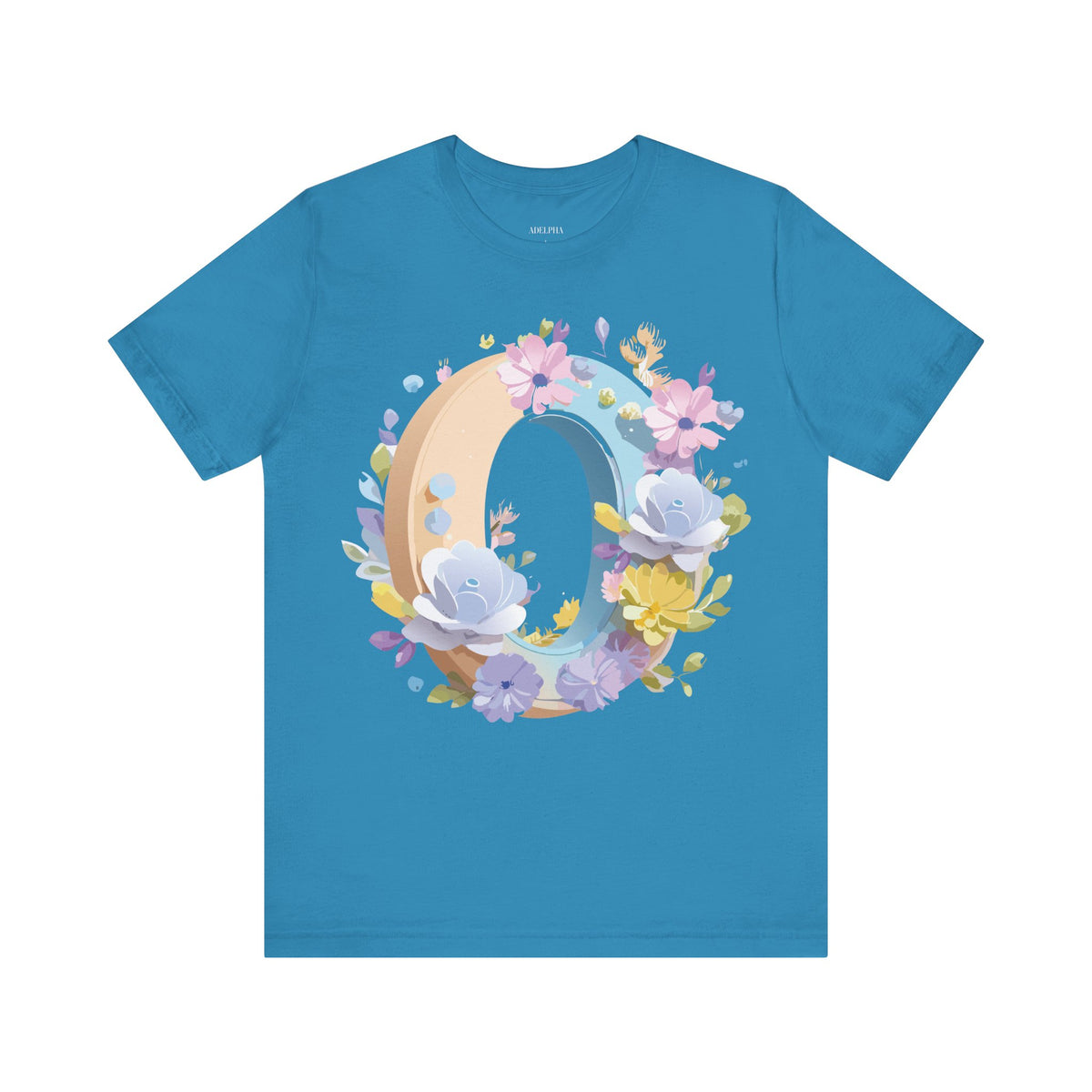 Letter O Graphic Unisex Cotton Bella+Canvas Tee with Art Letter Design