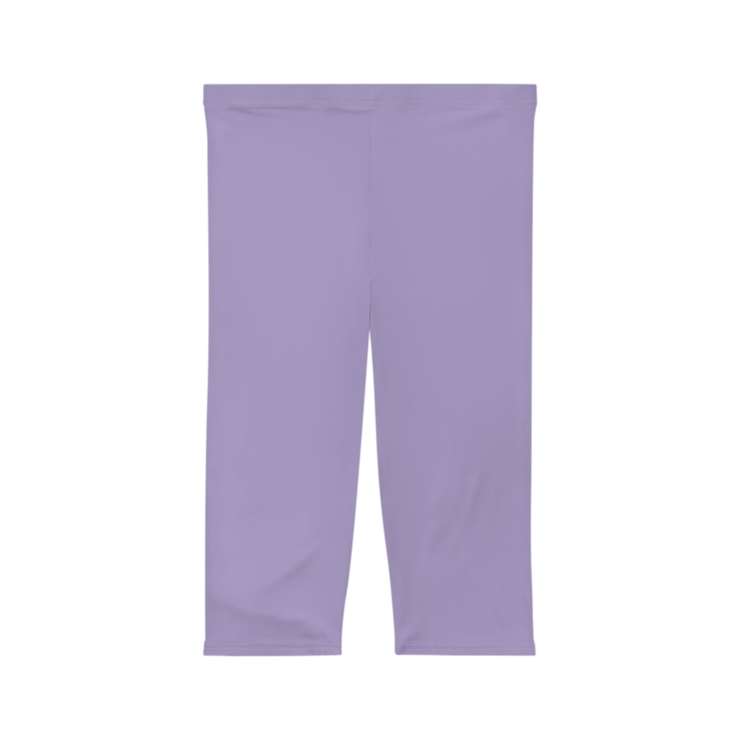 Lilac Mist Color Women's Brushed Suede Poly Span Casual Capri Leggings XS-2XL