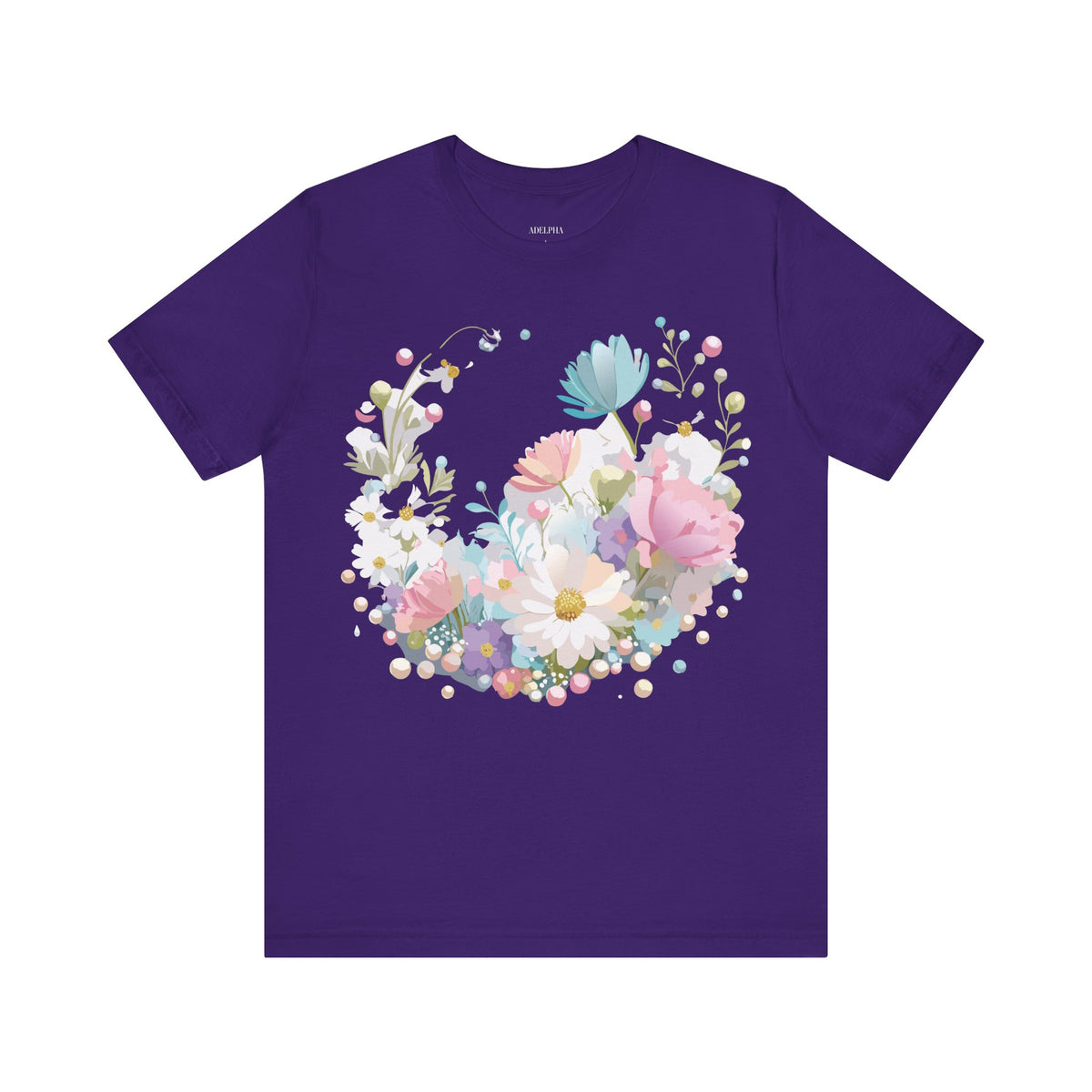 Floral Graphic Tee Shirt - Bella+Canvas Unisex 100 Cotton 22