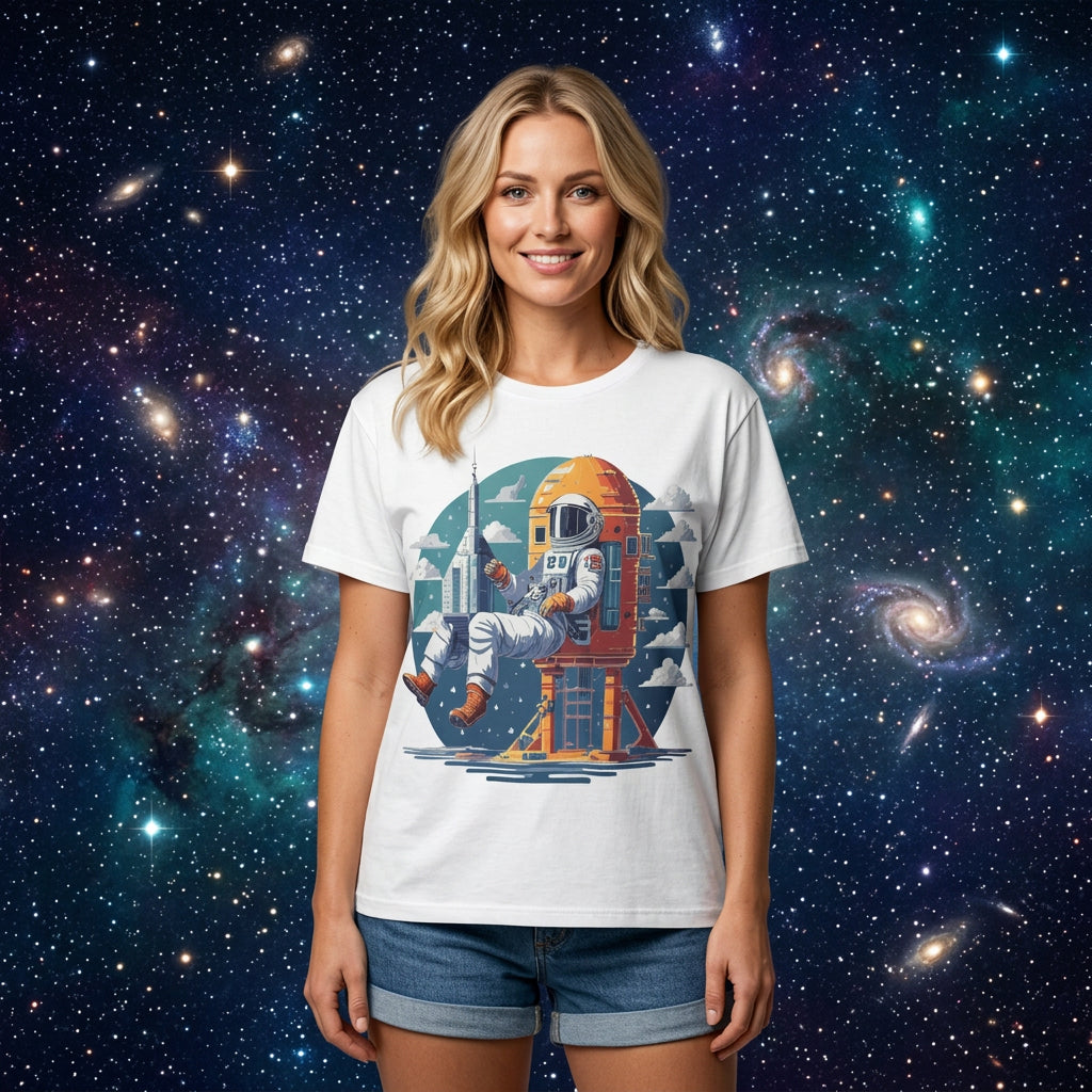 Cosmos Astronaut Graphic Tee Staple Unisex 100 Cotton Tee Shirt - CS-43