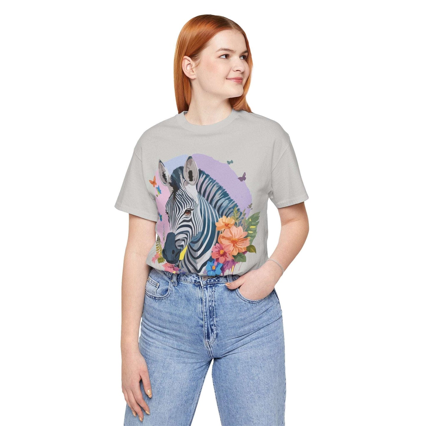 Zebra Graphic Unisex 100 Cotton Vintage Animal Art T-Shirt 3