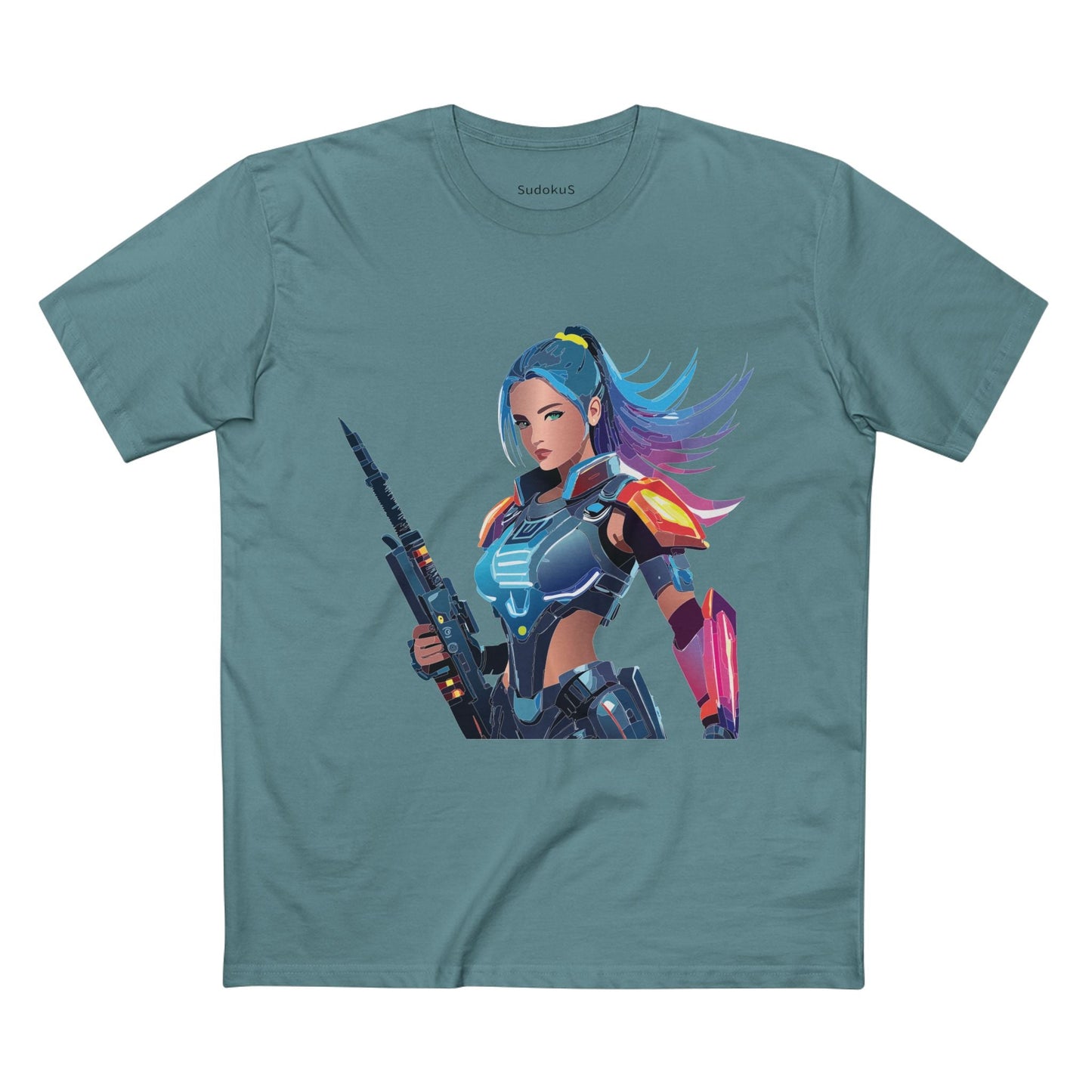 Army-woman Graphic Unisex 100 Cotton Staple Tee 9