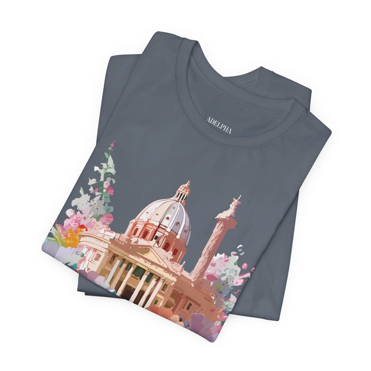 Tourist Shirt Rome Graphic Tee Unisex Jersey Short Sleeve Art Design By Adelpha Artwork