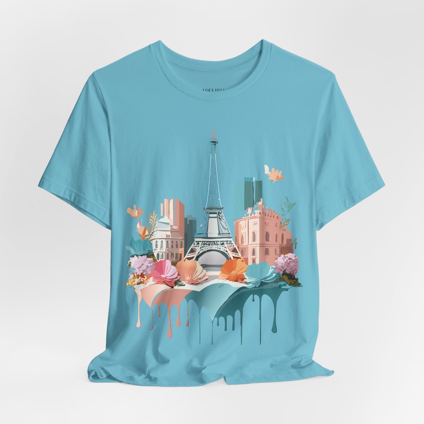 Paris Vintage Inspired Graphic Tee Unisex Short Sleeve Shirt Adelpha Artwork Studio