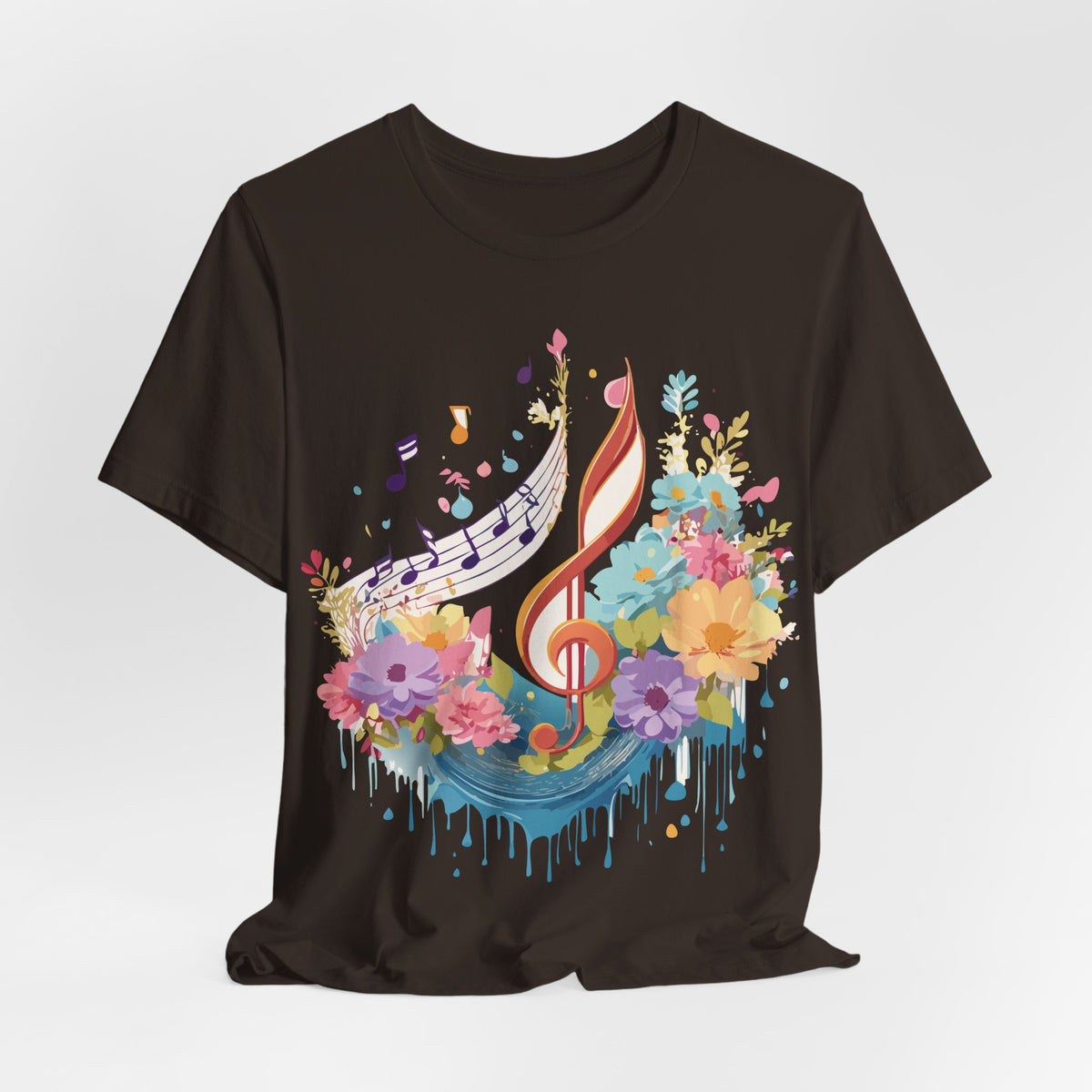 Music Graphic Unisex Cotton Bella+Canvas Tee with Art Design m89