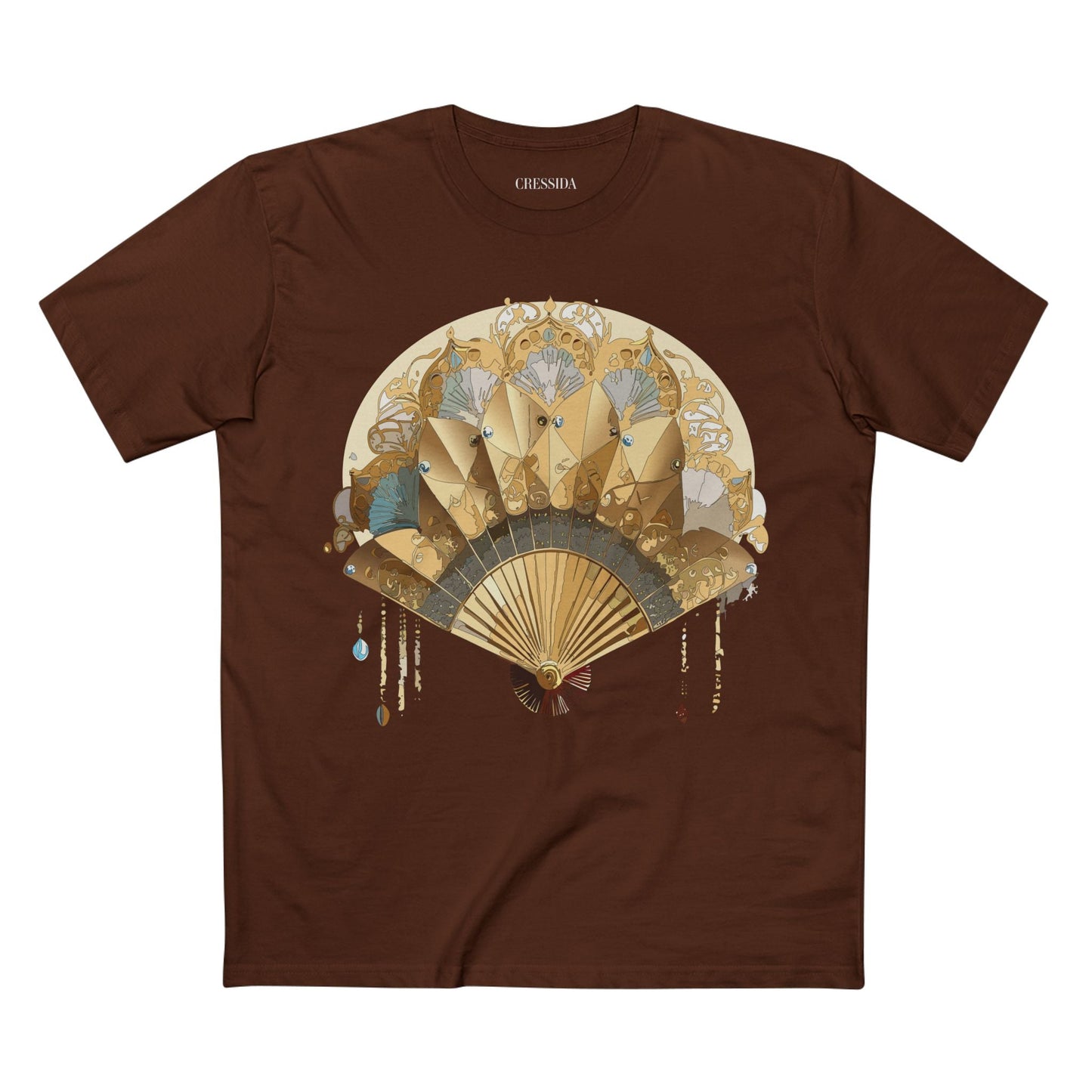 Antique Fan Graphic Design T-Shirt Unisex 100 Cotton Floral Carnival Artwork Tee 20
