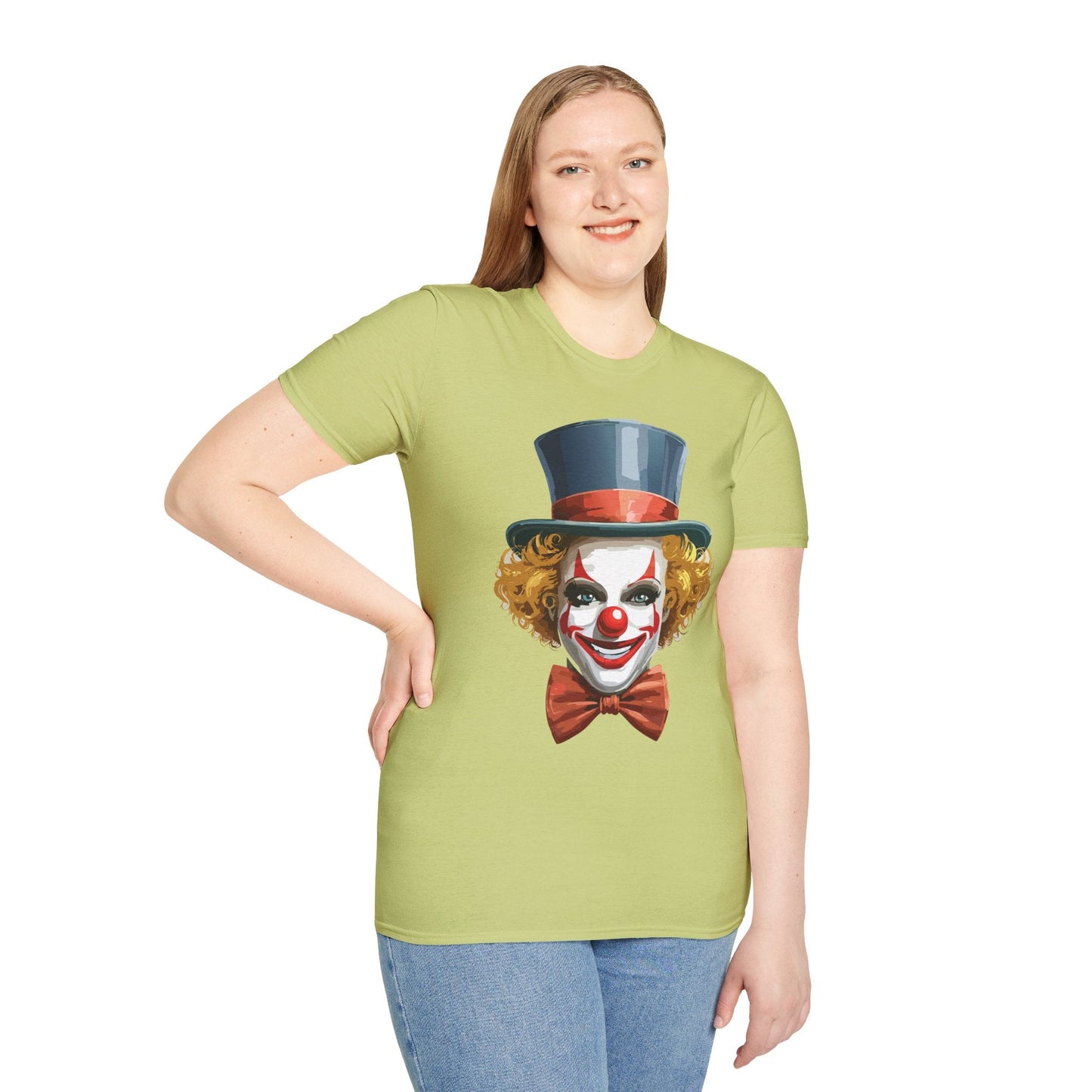 Clown Shirt T Shirt With Clown Funny Man Circus Shirt Scary Man Tee Unisex Gildan Softstyle 64000