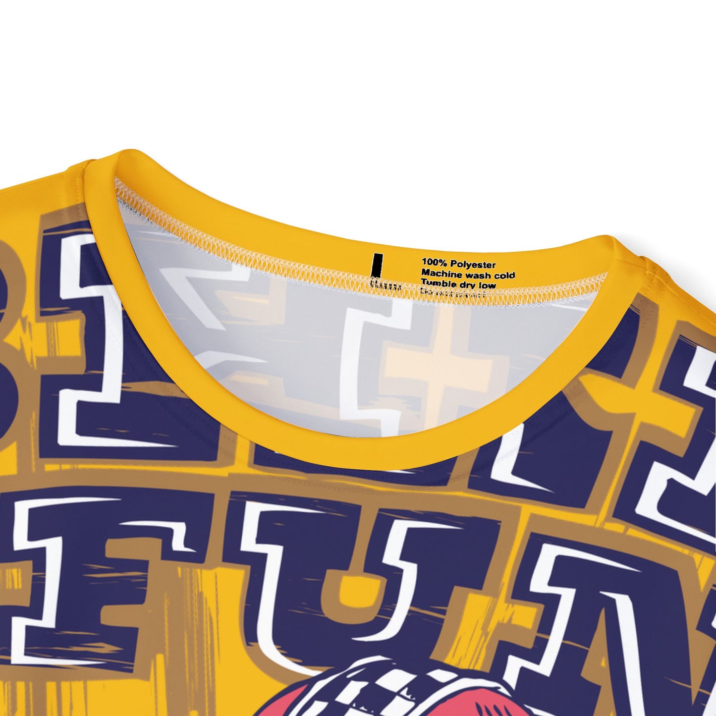 Be13 Fun Graphic T-Shirt, Art Design Poly Shirt, All Over Print Graphic Tee, Funny Print T-Shirt, Funny Cartoon Tee