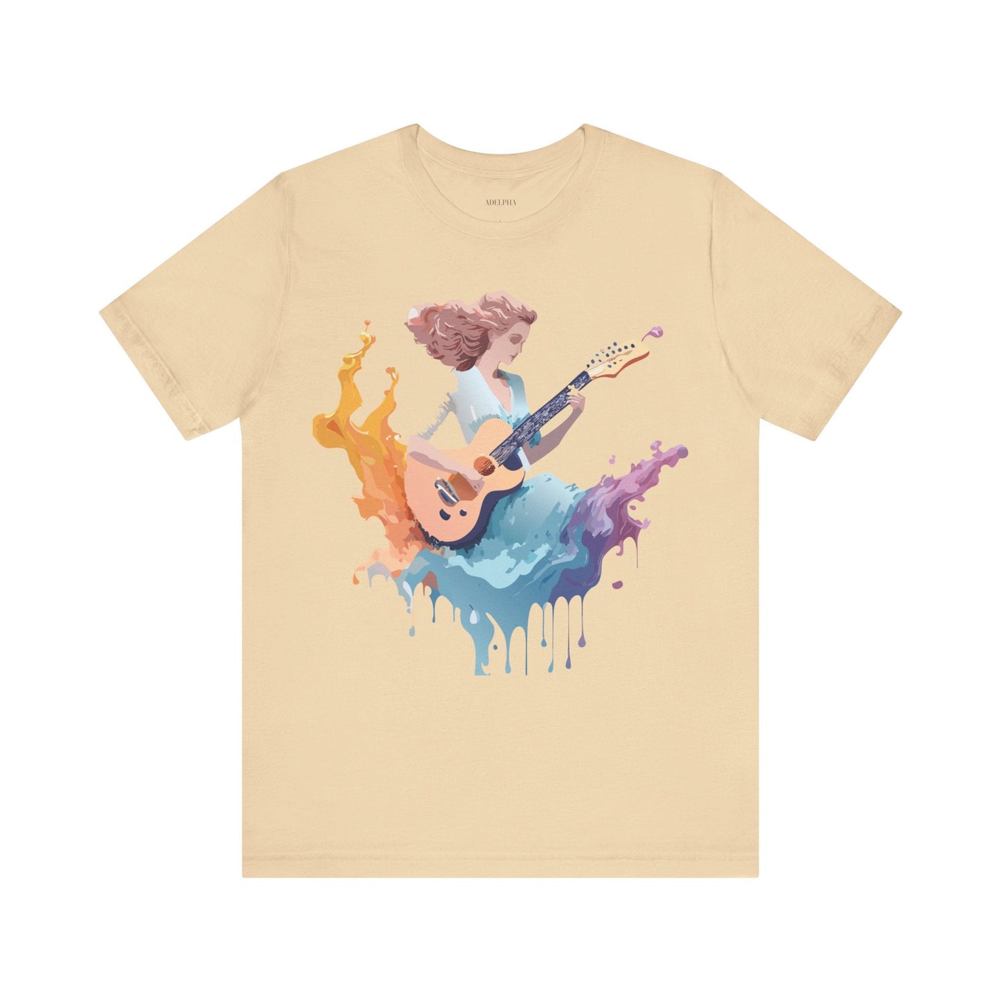 Music Graphic Unisex 100 Cotton Vintage Art with Musical Elements Tee 38