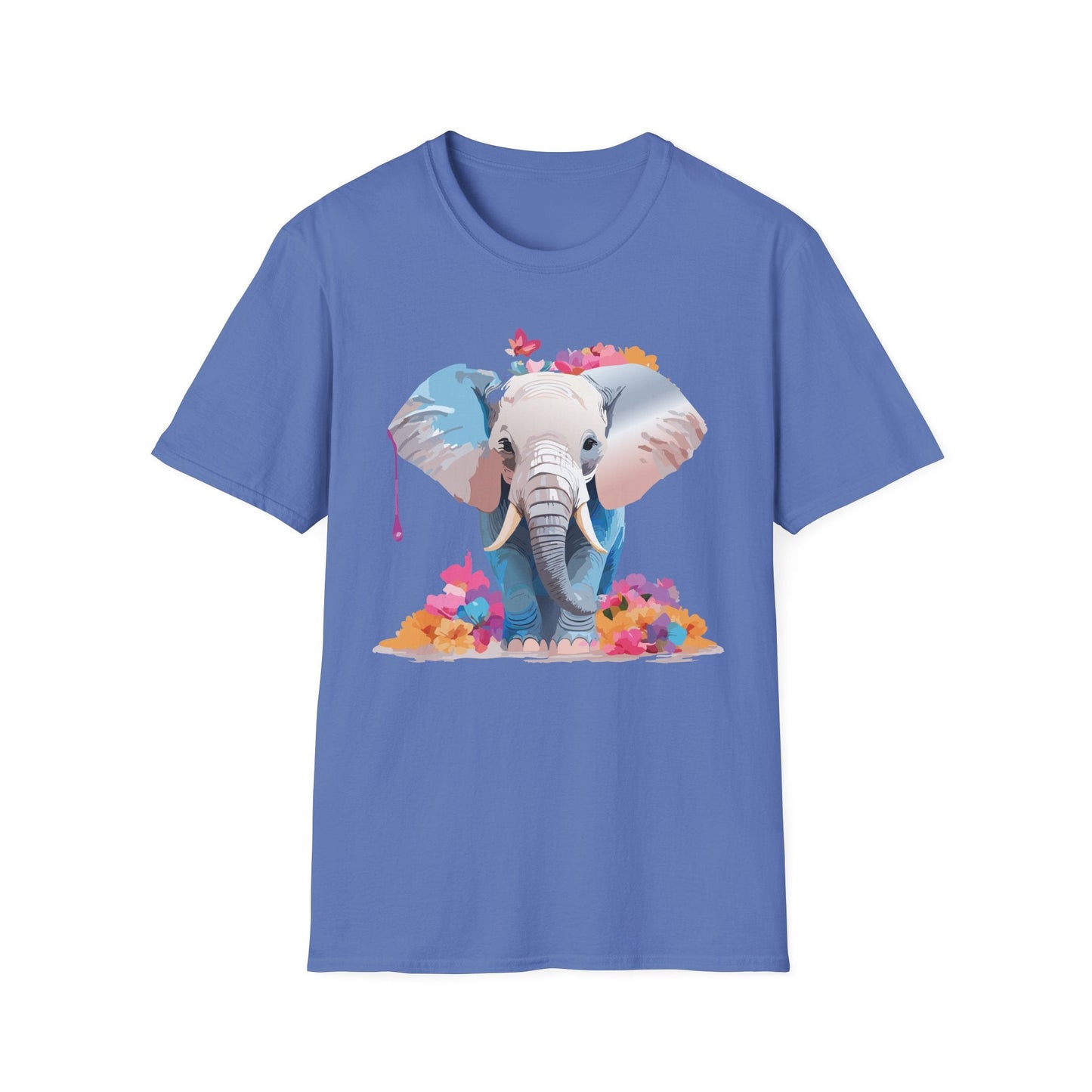 Elephant T Shirt Unisex Softstyle 64000 Graphic Elephant Illustration Animal Tee For Everyday Wear