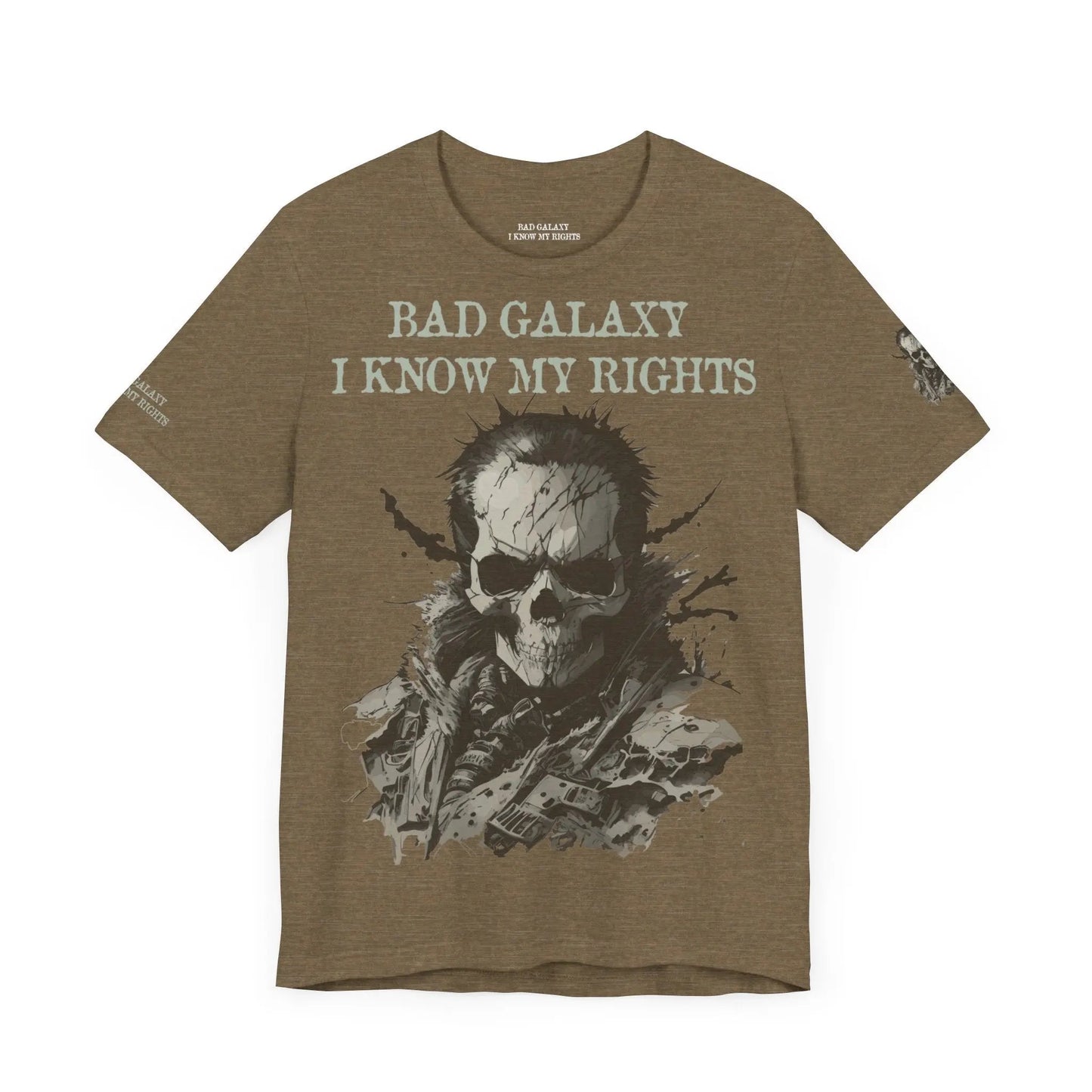 Bad Galaxy Skull T Shirt Made In USA 100 Percent Cotton Eco Friendly Inks Durable Stitching