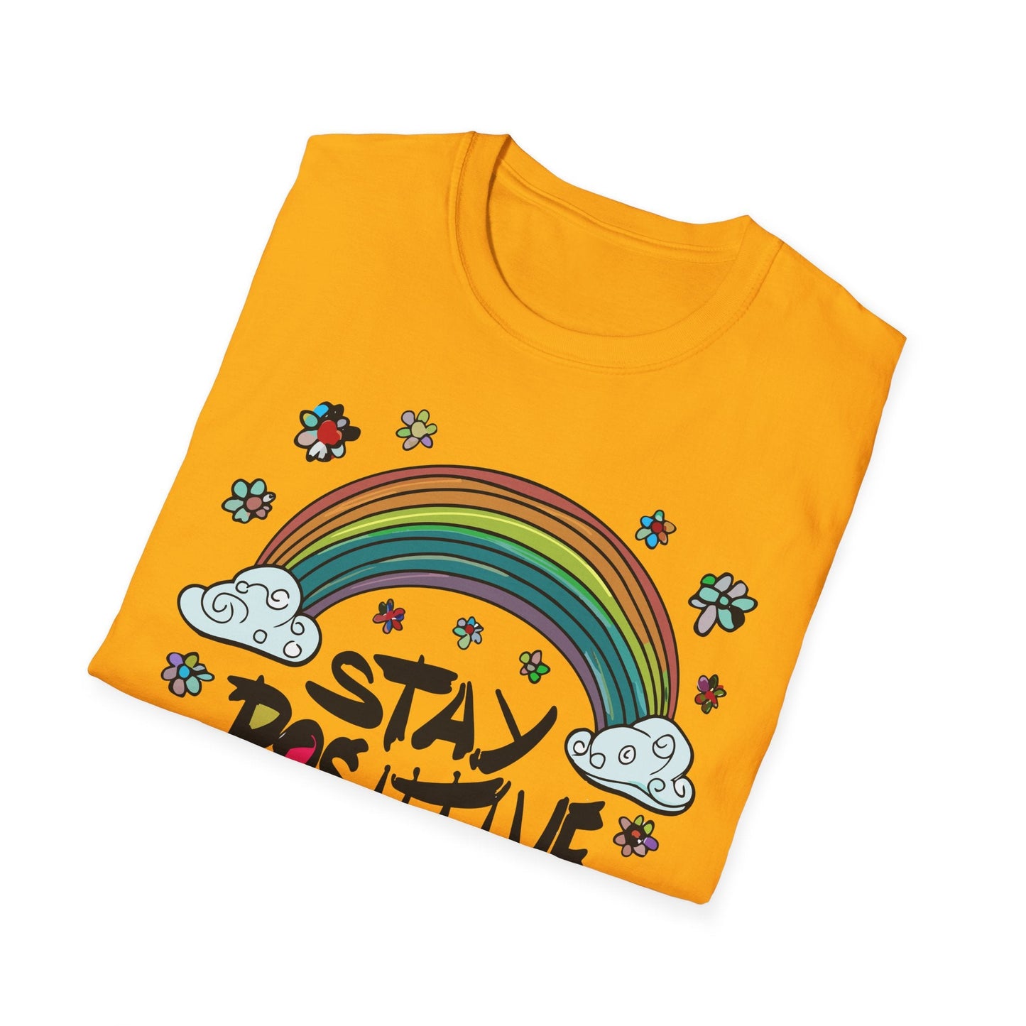 Positive Slogan T Shirt Unisex Softstyle Tee With Positive Words And Good Quotes Gildan 64000