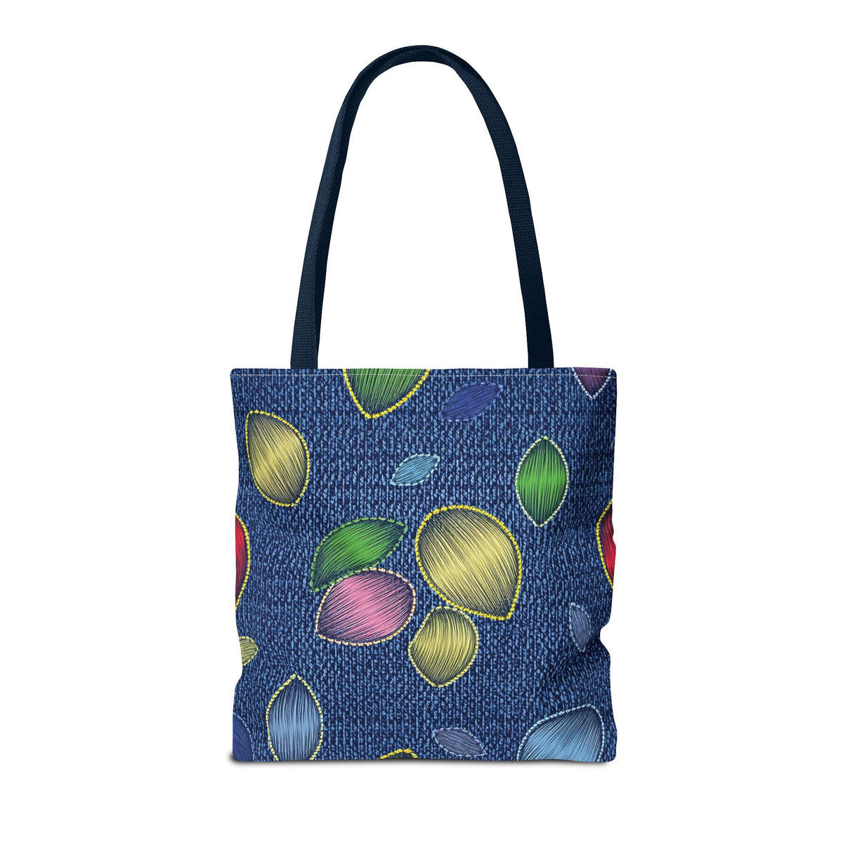 Denim Fabric Imitation Print Unisex Canvas Bag Poly Spun 3 Sizes Tote Bag 152