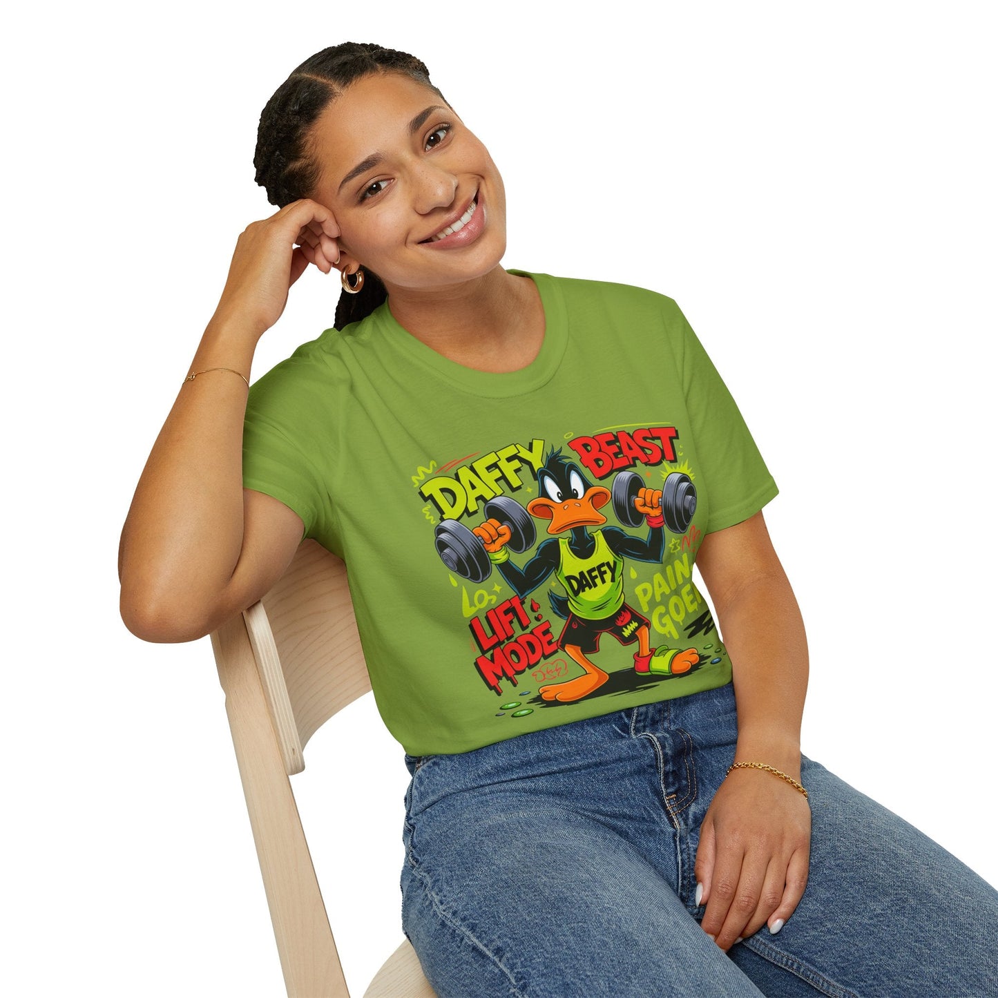Cartoon T Shirt Funny Animals Print Unisex Animation Tee Gildan Softstyle 64000