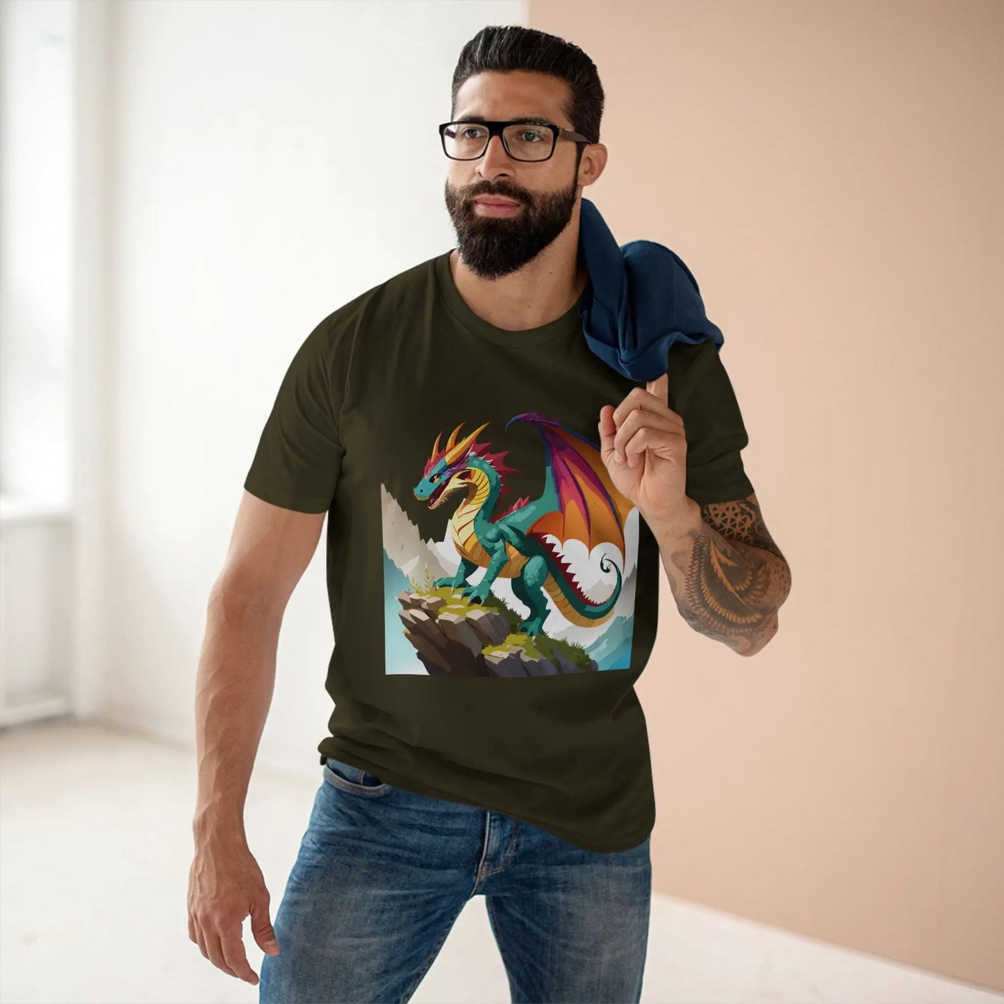 Dragon Graphic Unisex 100 Cotton Staple Tee 28
