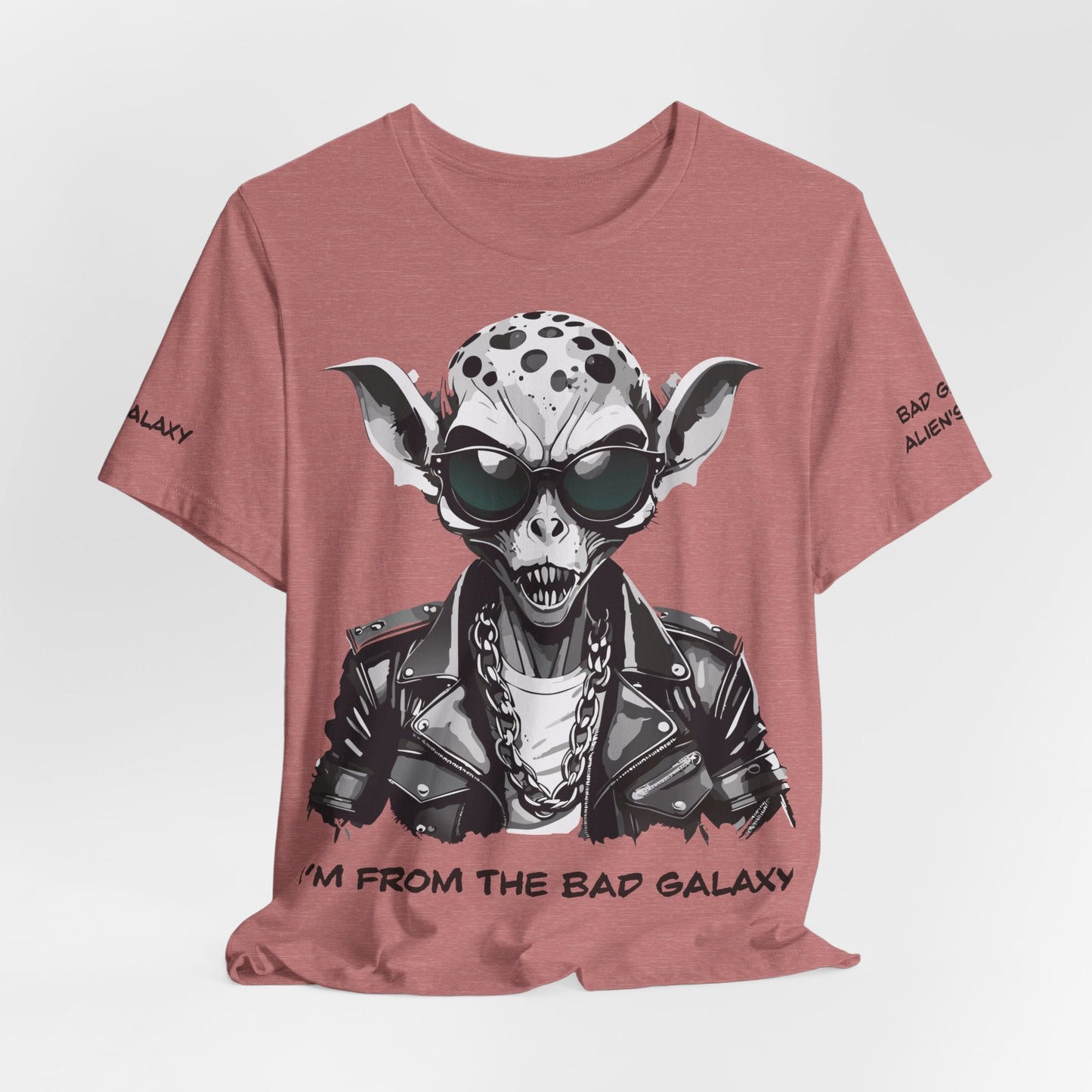 Alien Tee Shirt From Bad Galaxy 100 Percent Cotton Lightweight USA Printed Tee Eco Friendly Inks
