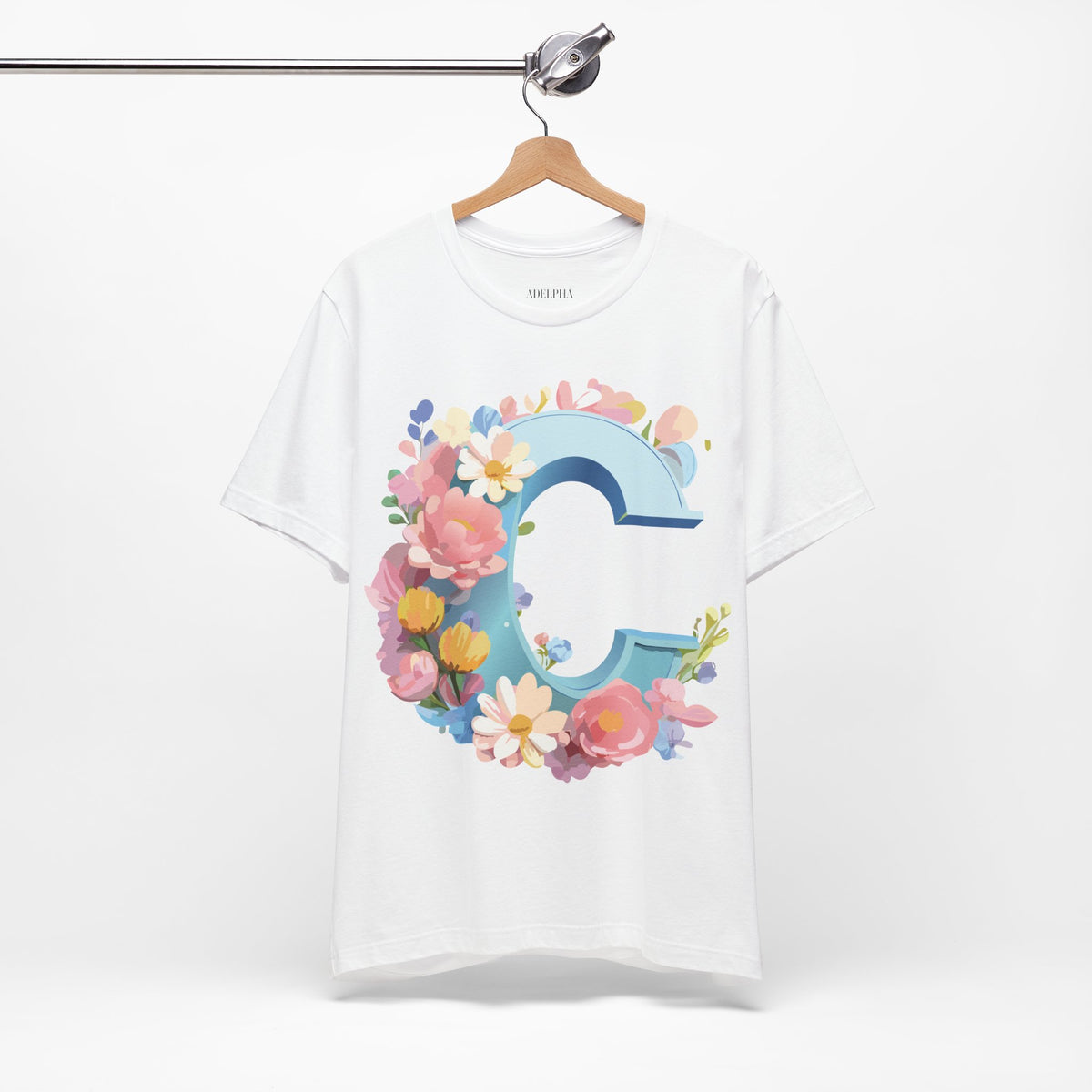 Letter C Graphic Unisex Cotton Bella+Canvas Tee with Art Letter Design