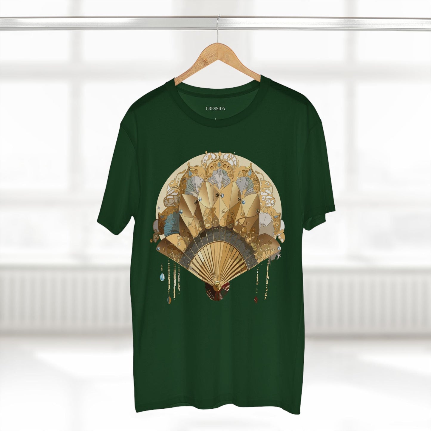 Antique Fan Graphic Design T-Shirt Unisex 100 Cotton Floral Carnival Artwork Tee 20