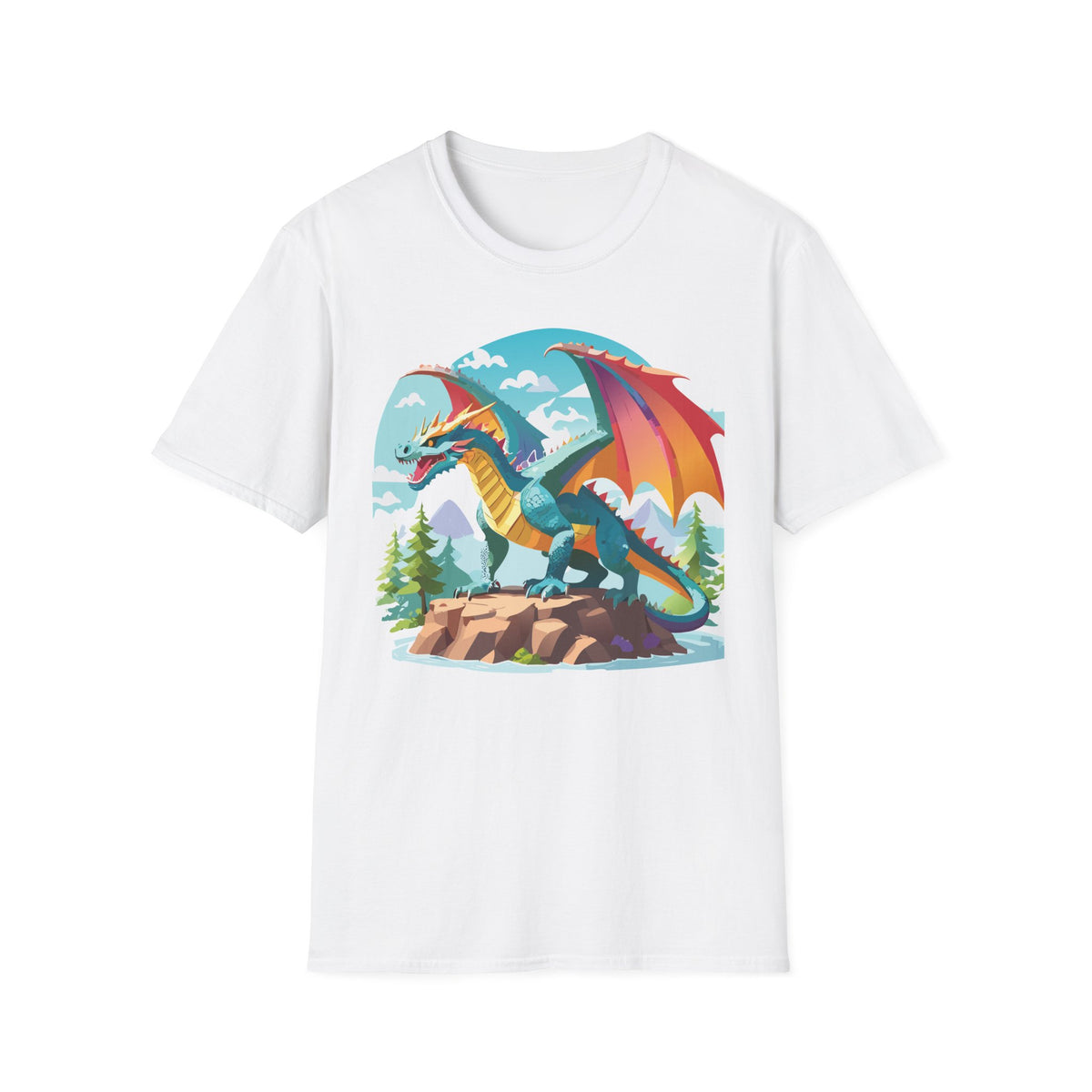 Dragon Graphic Tee Gildan Unisex 100 Cotton Tee Shirt with Animals Design h14