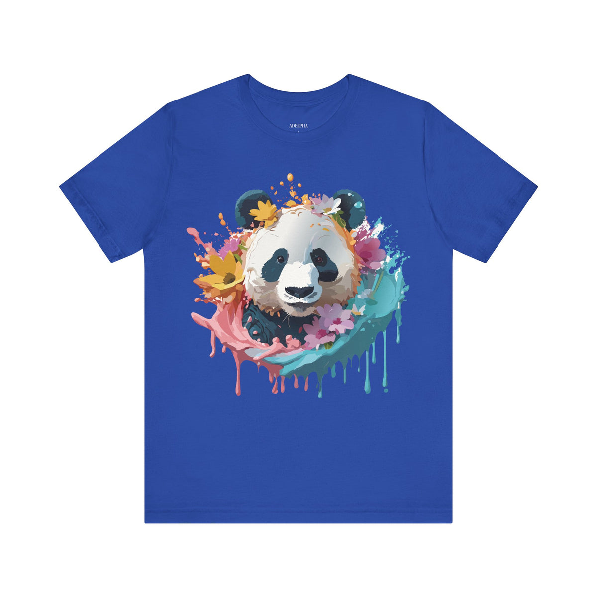 Panda Graphic Unisex Cotton Bella+Canvas Tee with Art Animal Design d88