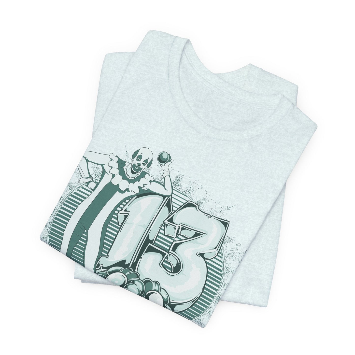 Vintage Clown Graphic Illustration Unisex Cotton T-Shirt Art-39