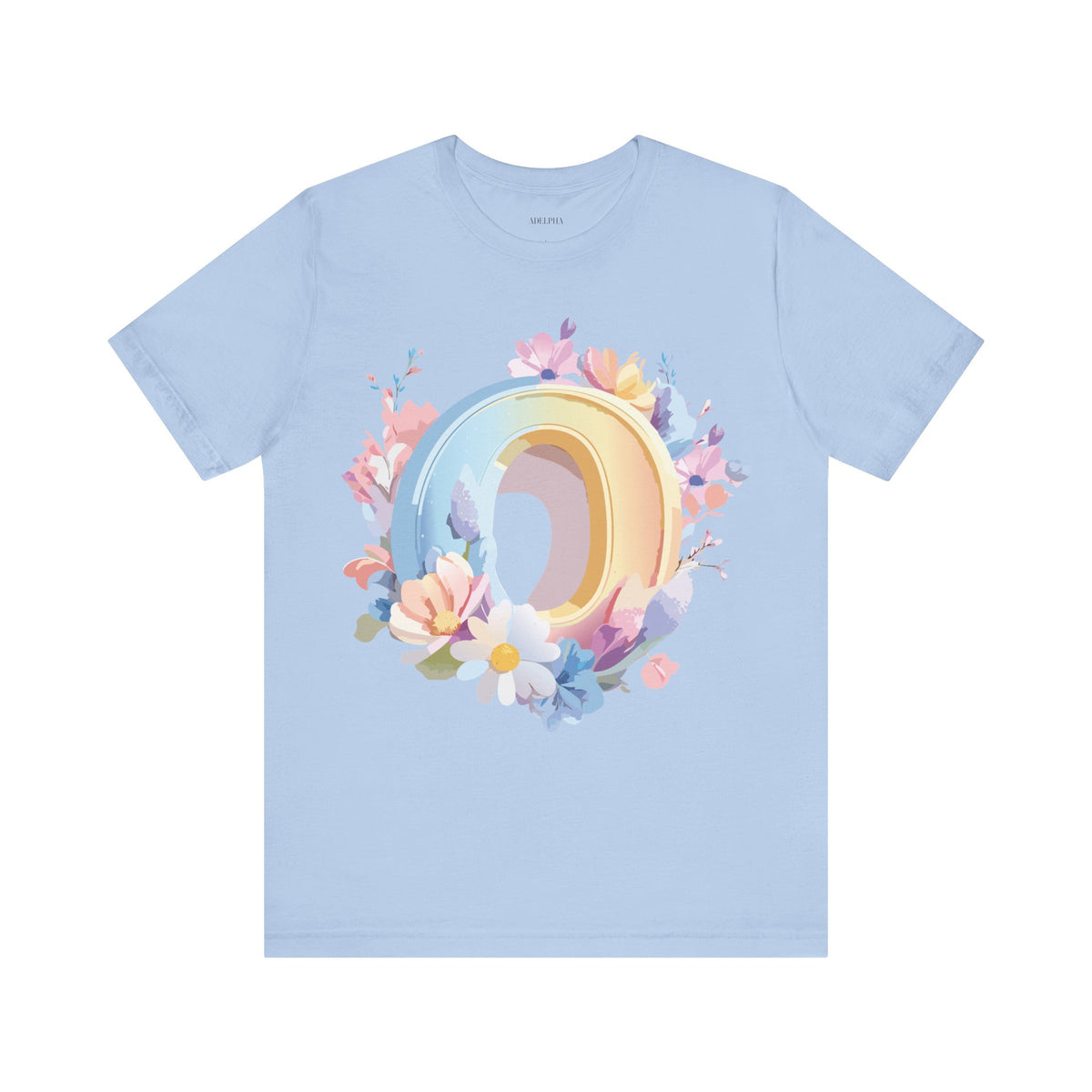 Letter O Graphic Unisex Cotton Bella+Canvas Tee with Art Letter Design