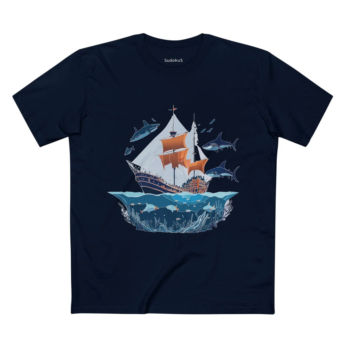 Ocean Coast Graphic Unisex 100 Cotton Staple Tee 32