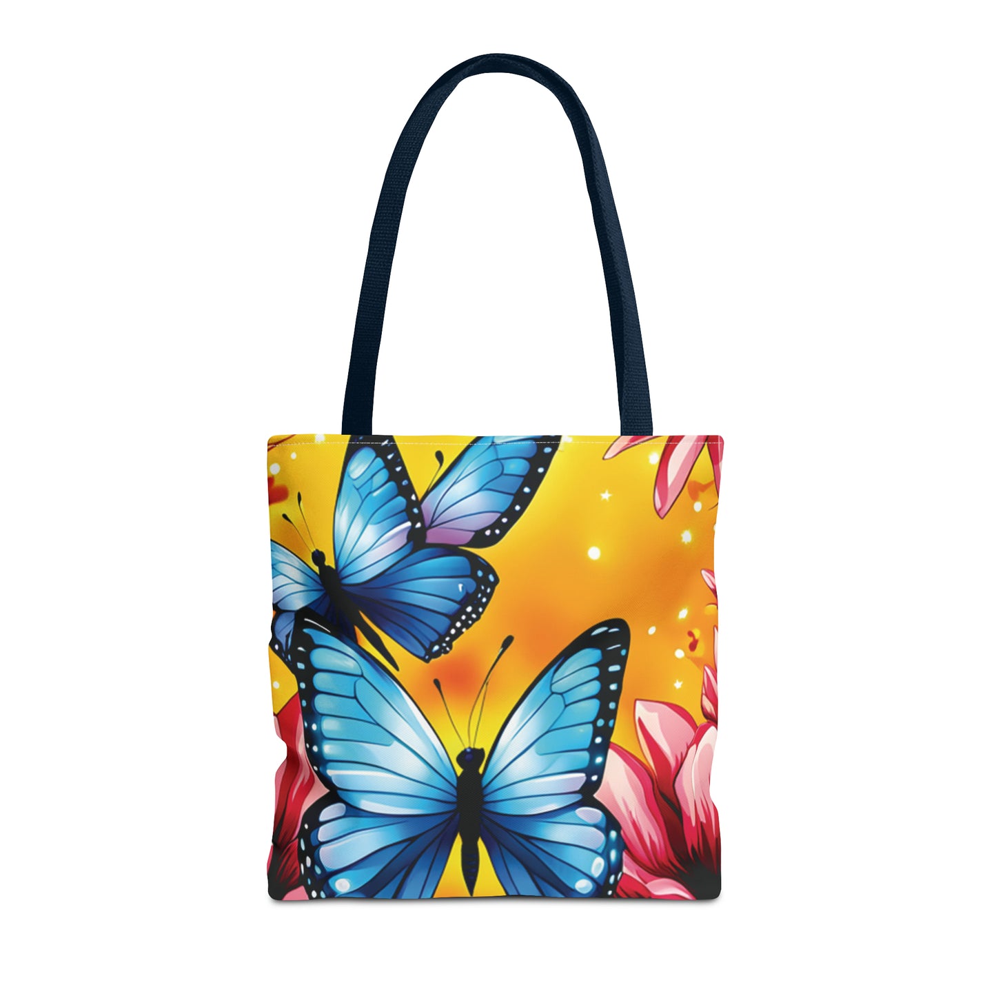 Bolsa de lona con estampado de mariposas 