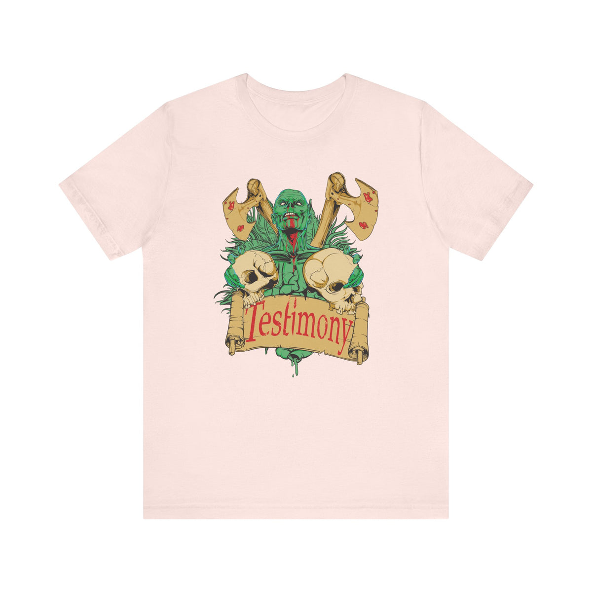 Cthulhu Skull Axes Testimony Tee Lovecraft Horror Mythos Unisex Cotton Shirt Art-42