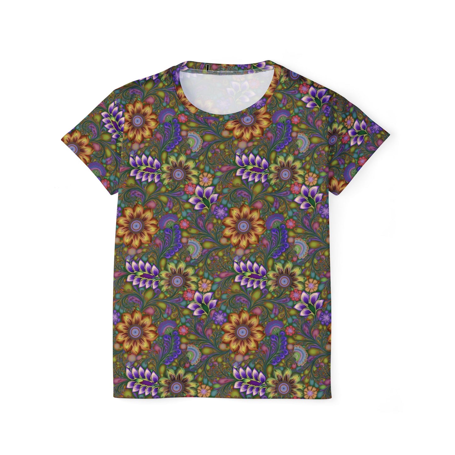 Women Poly T-Shirt with Floral Print