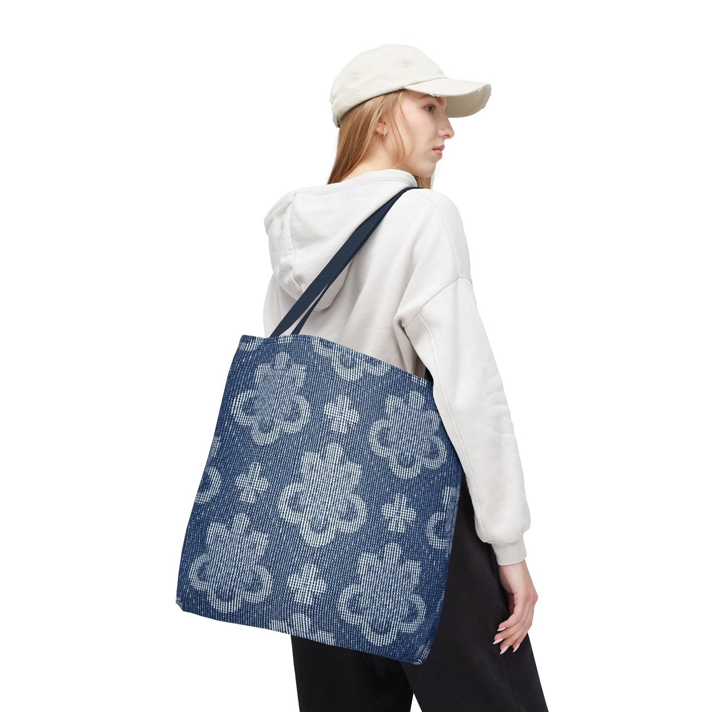 Denim Fabric Imitation Print Unisex Canvas Bag Poly Spun 3 Sizes Tote Bag 108
