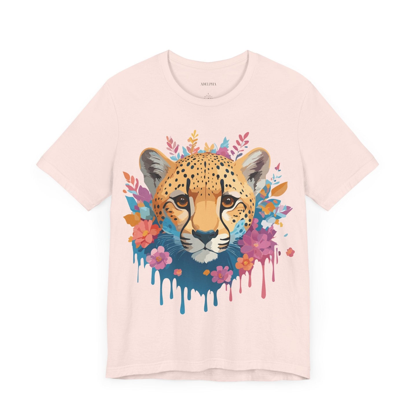 Adelpha Cheetah Graphic Tee Unisex Vintage Inspired Artwork Short Sleeve Jersey