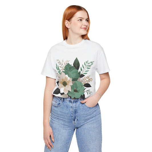 Flowers Shirt Floral Shirt Unisex Jersey Short Sleeve Tee From Flowers Collection Retro2Nova