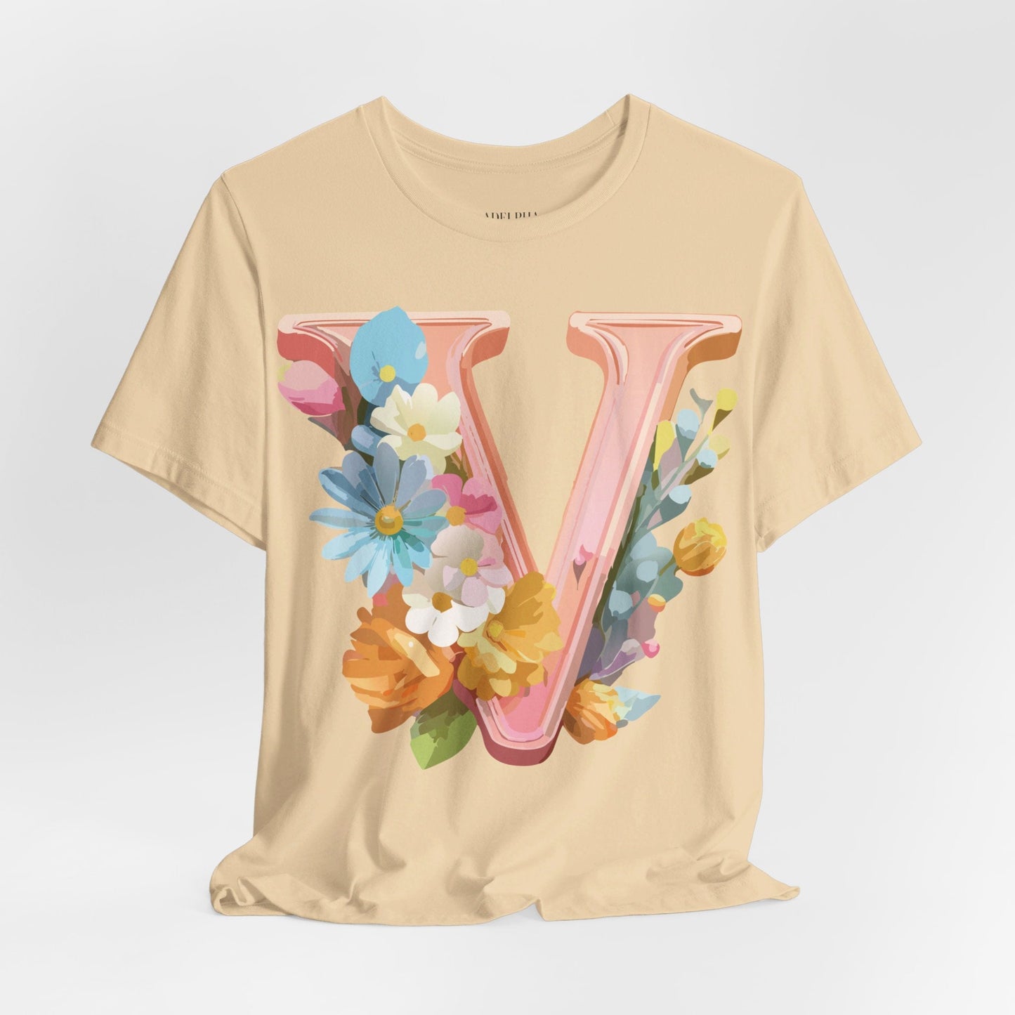 Letter V Shirt Unisex Graphic Tee With Vintage Inspired Artwork From Adelpha Official Edition