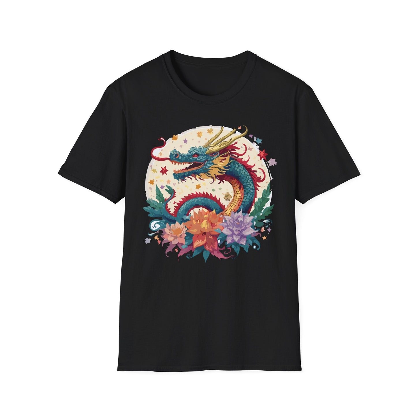 Dragon Graphic Unisex 100 Cotton Tee with Animal Artwork Design 5