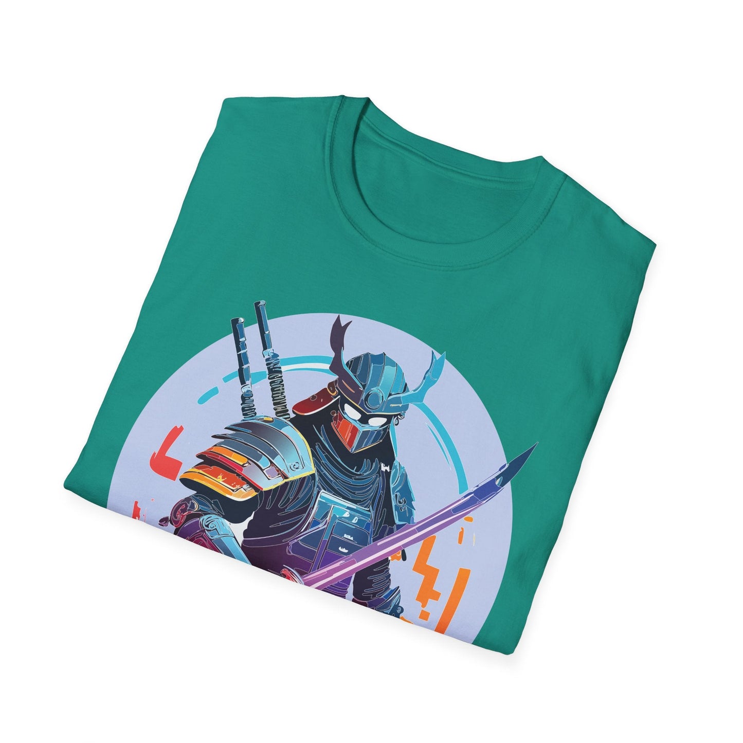 Samurai Shirt Unisex Softstyle Tee 100 Percent Ring Spun Cotton Light 4.5 Oz Graphic Gildan 64000