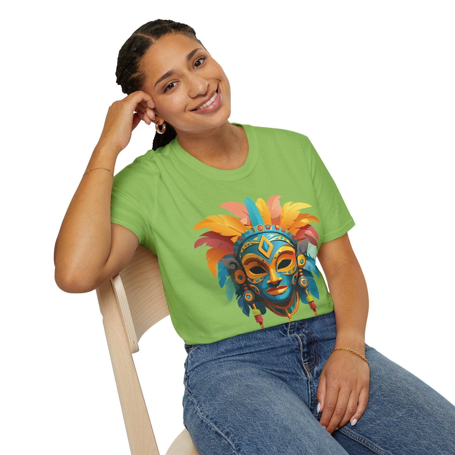 Mask Tee Shirt Unisex Graphic Design Short Sleeve Tee Gildan Softstyle 64000 Ring Spun Cotton