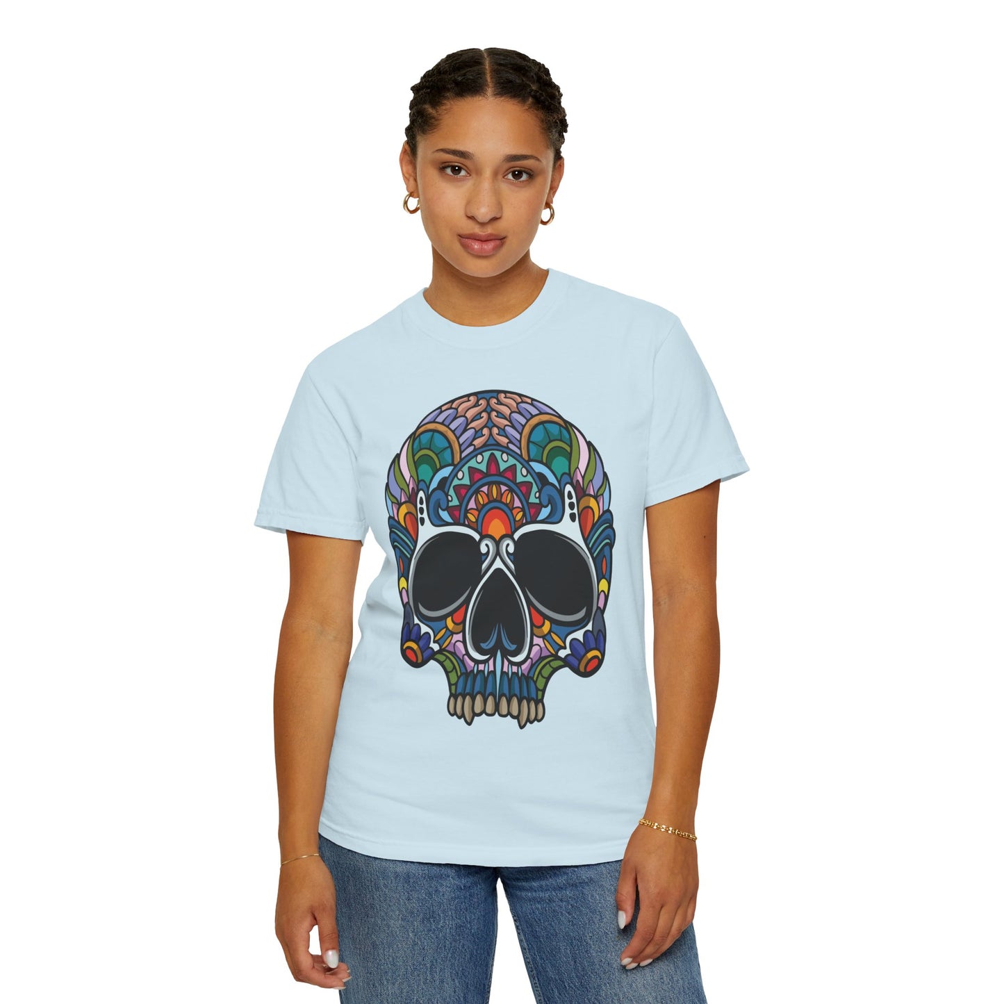 Unisex Cotton Tee Shirt with Skull