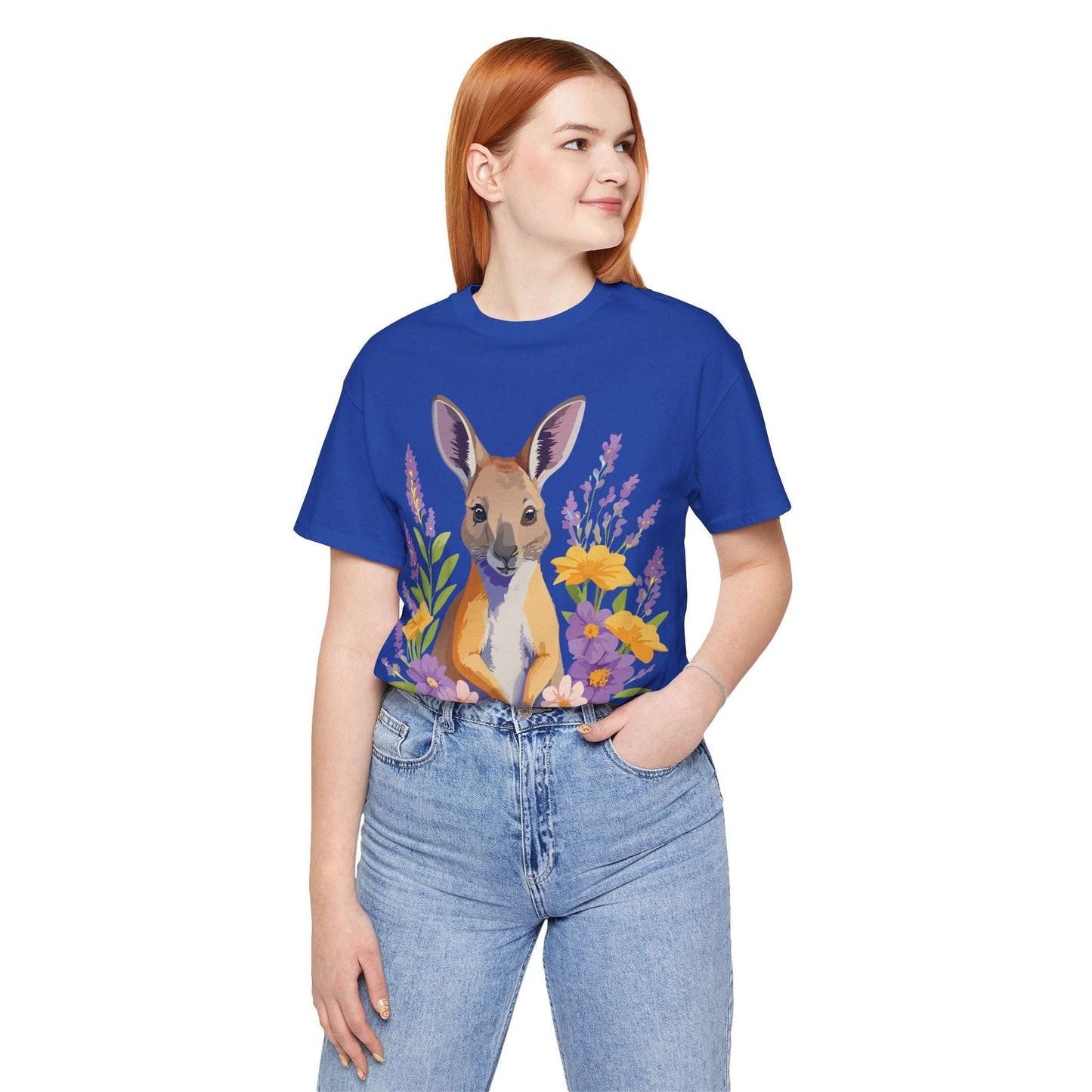 Kangaroo Graphic Unisex 100 Cotton Vintage Animal Artwork Tee 1