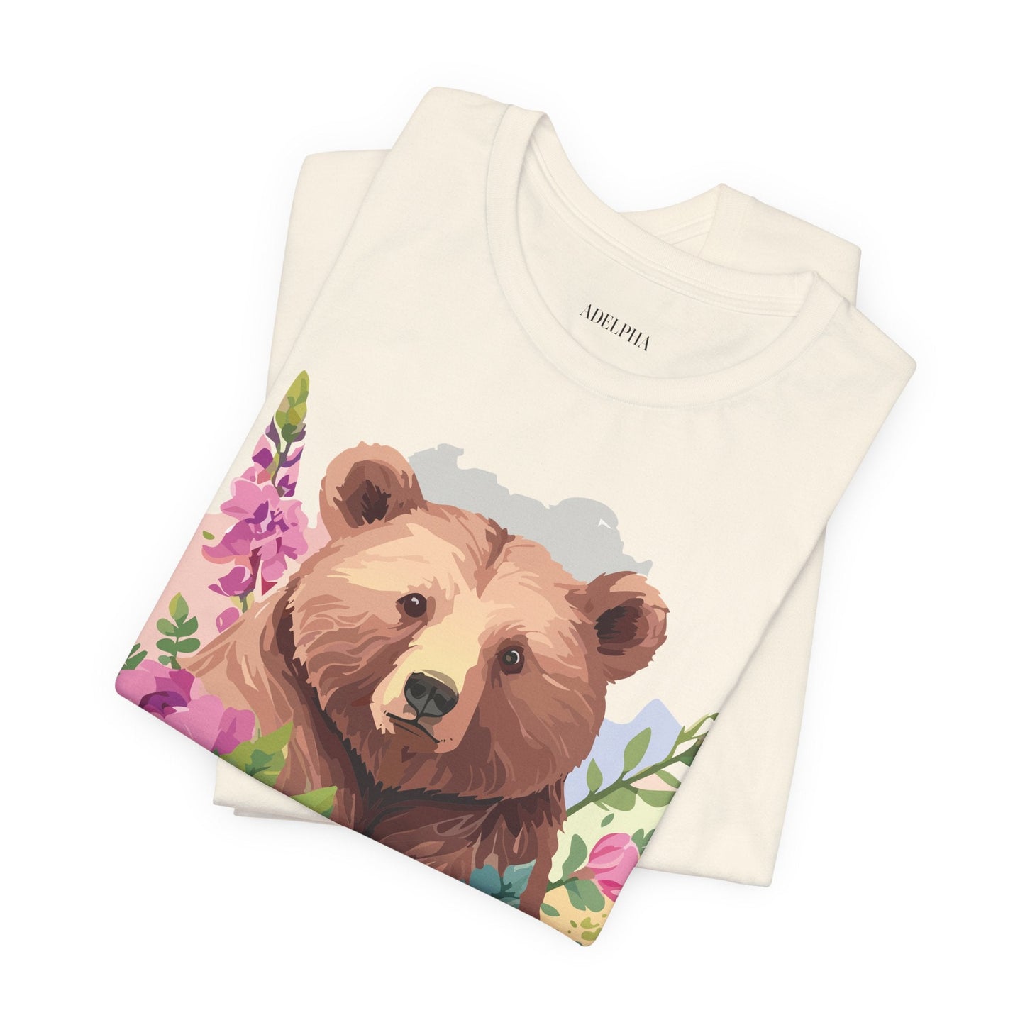 Bear Graphic Unisex 100 Cotton Short Sleeve Art Design Vintage T-Shirt 1