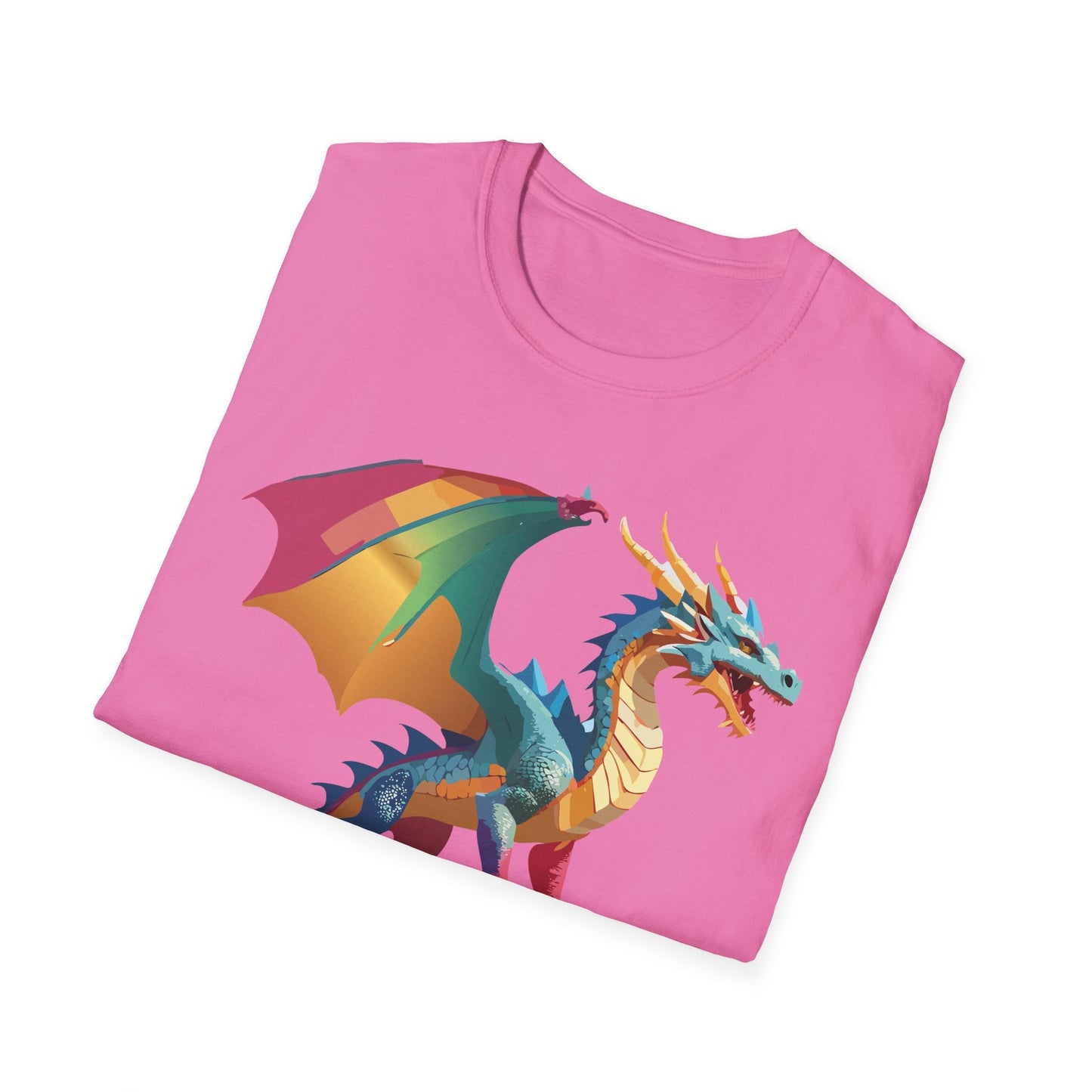 Dragon Graphic Unisex Cotton Softstyle Art Design Tee With Animals 17