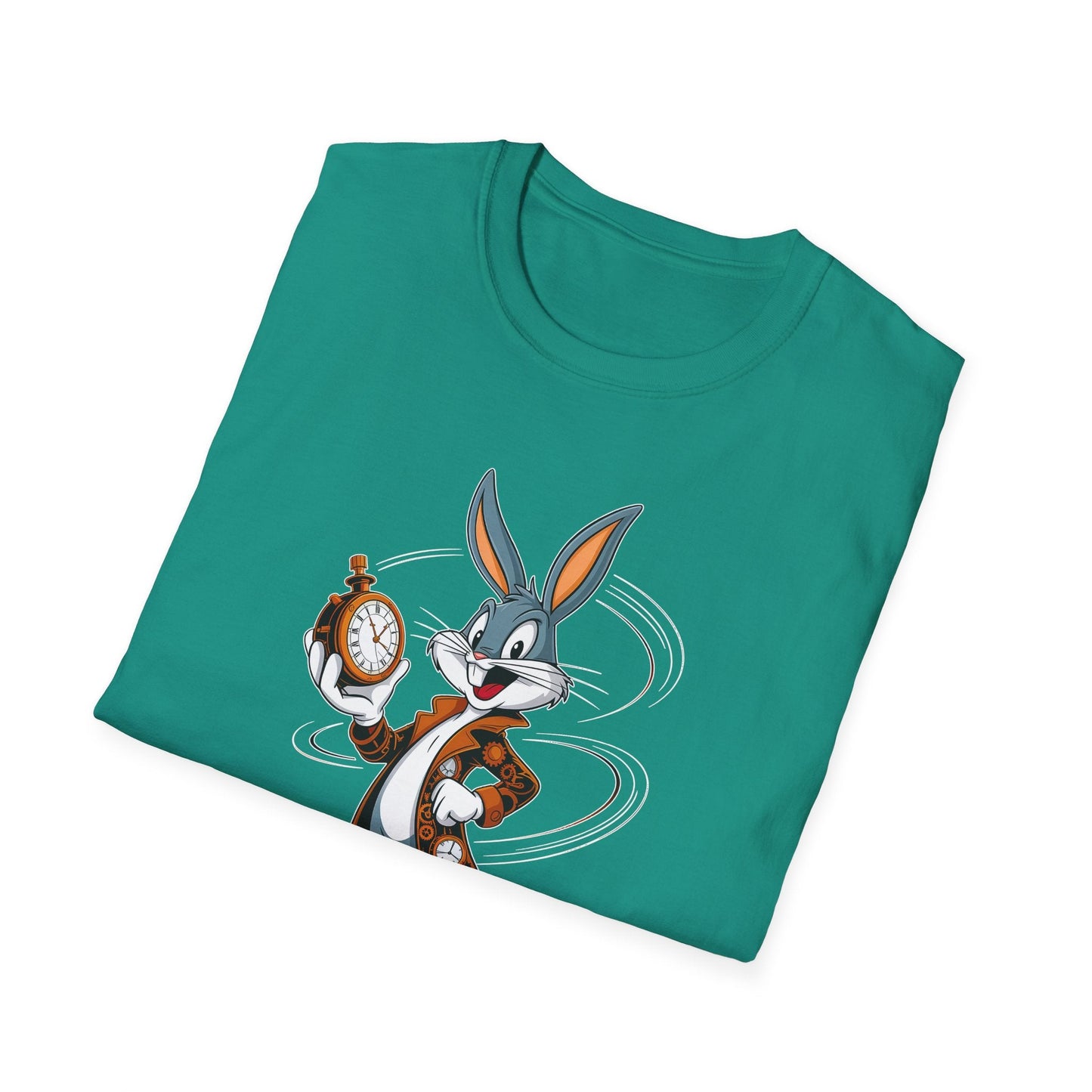 Cartoon Bunny Graphic Unisex Cotton Animal Animation Artwork Design Tee 19