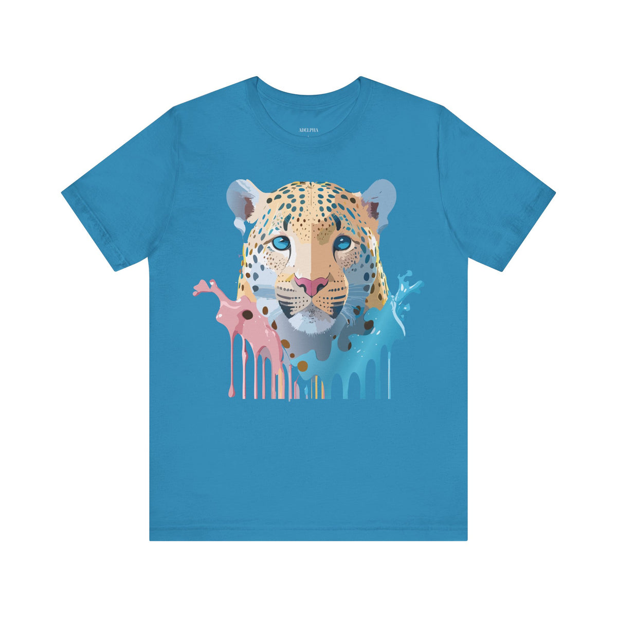Cheetah Graphic Unisex Cotton Bella+Canvas Tee with Art Animal Design e304