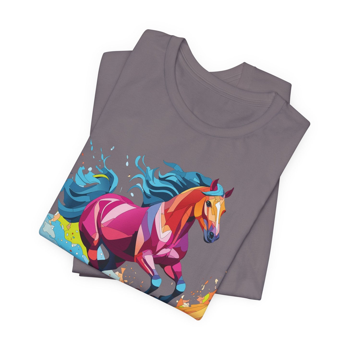 Unisex Animal Tee Shirt With Wild Animals Art Design Short Sleeve Casual Wear Everyday