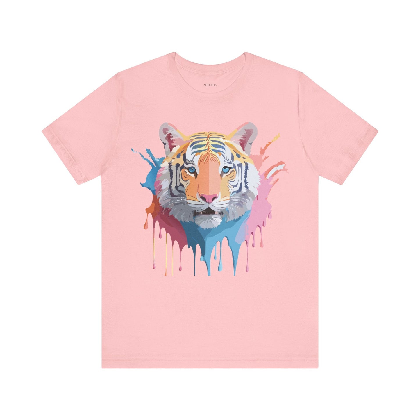 Tiger Graphic Tee Unisex Short Sleeve Shirt With Vintage Inspired Adelpha Artwork
