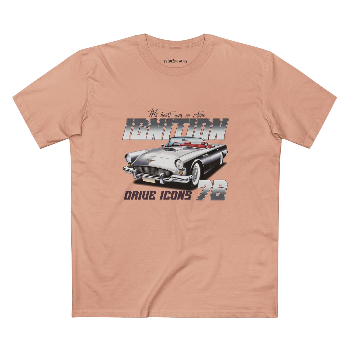 Retro Car Vintage Graphic Tee Staple Unisex 100 Cotton Tee Shirt - RC-11