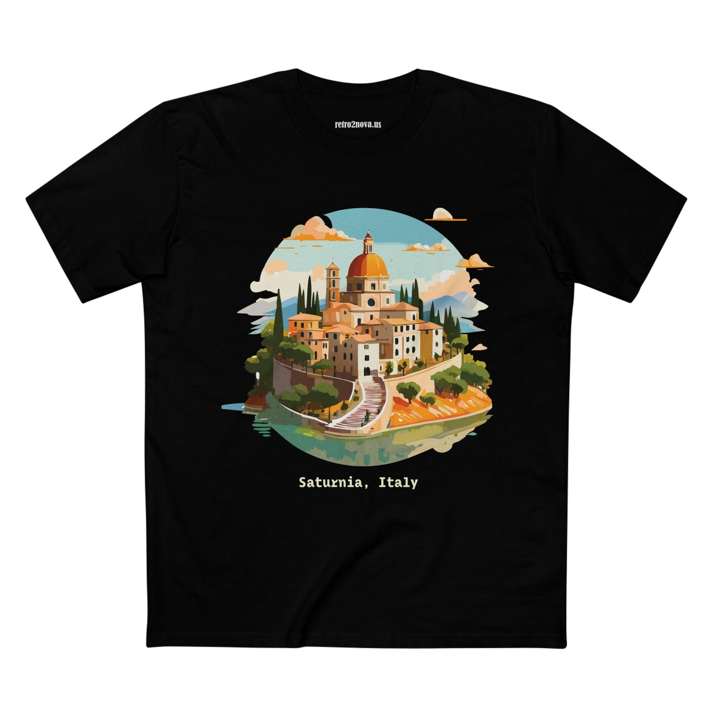 Italy Travel Shirt Unisex Tourist Tee With Original Art Design Retro2Nova Premium Cotton