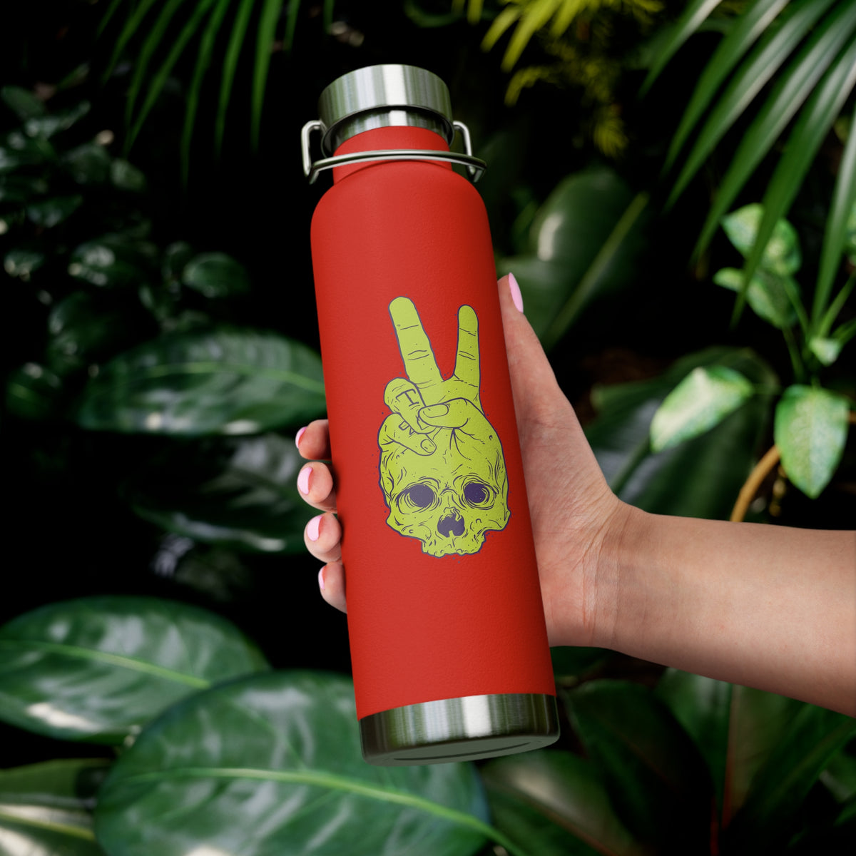 22oz Copper Insulated Water Bottle with Cartoon Design - CV60