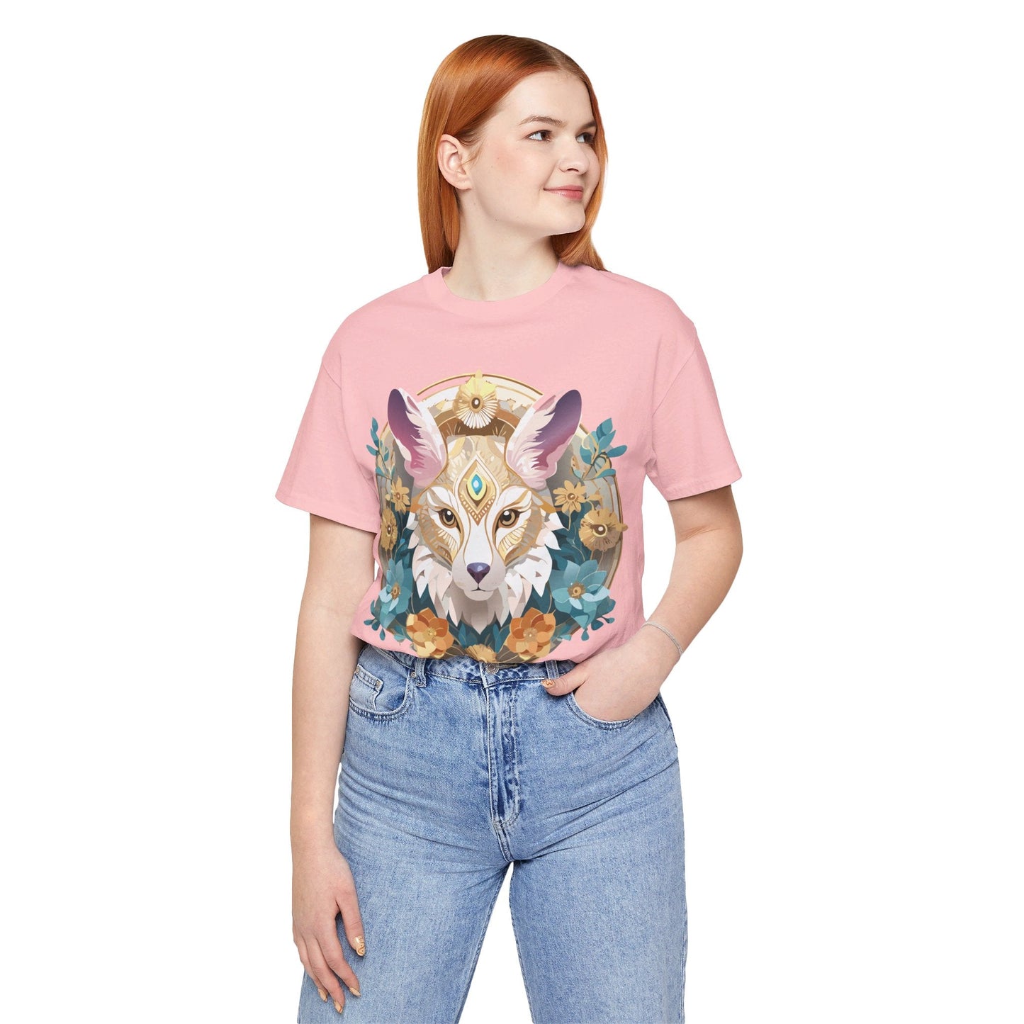 Medallion Graphic Unisex 100 Cotton Vintage Animal Medal Artwork Tee 84